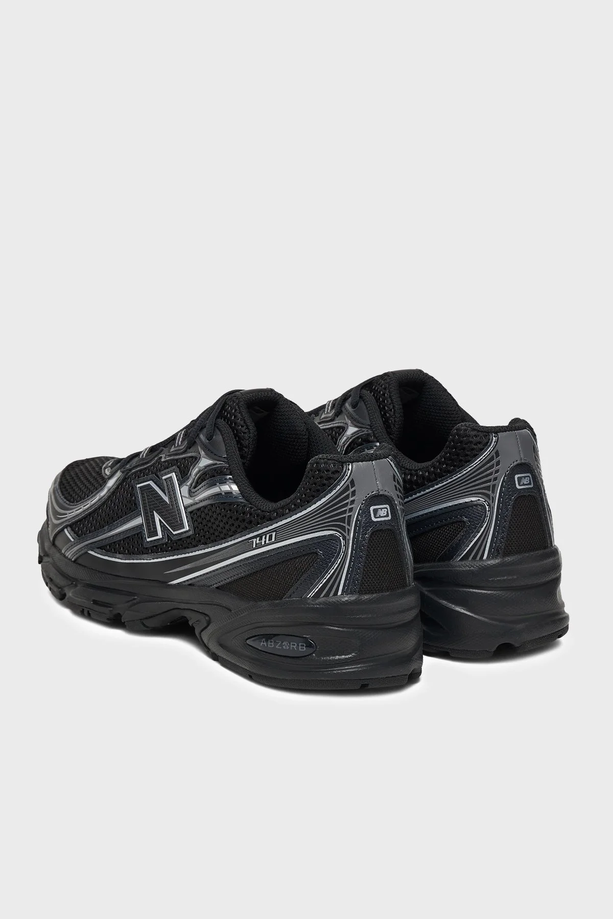 New Balance Logolu Sneaker Unisex Ayakkabı U740BM2 SİYAH-GÜMÜŞ - 4