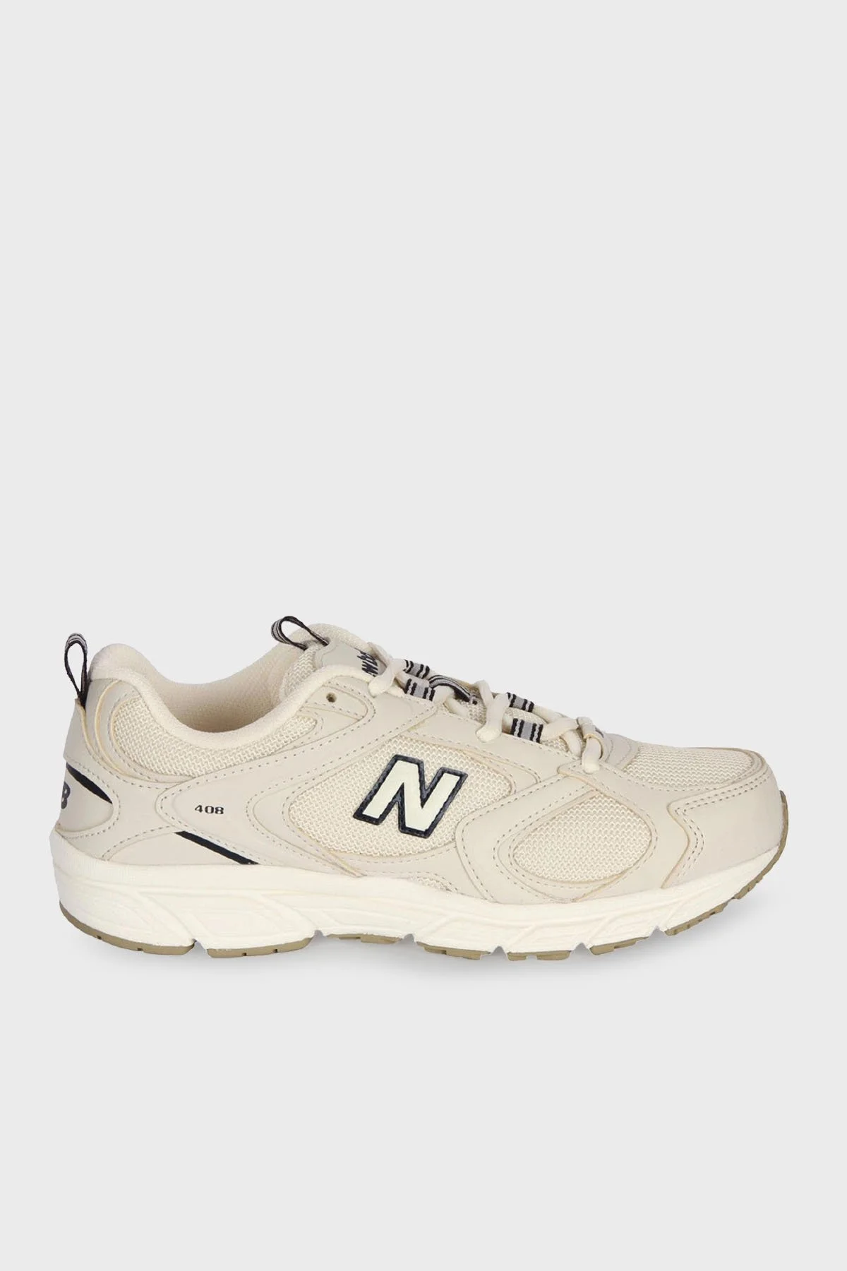 New Balance NB Lifestyle Logolu Bağcıklı Sneaker Unisex Ayakkabı ML408BJ BEJ - 1