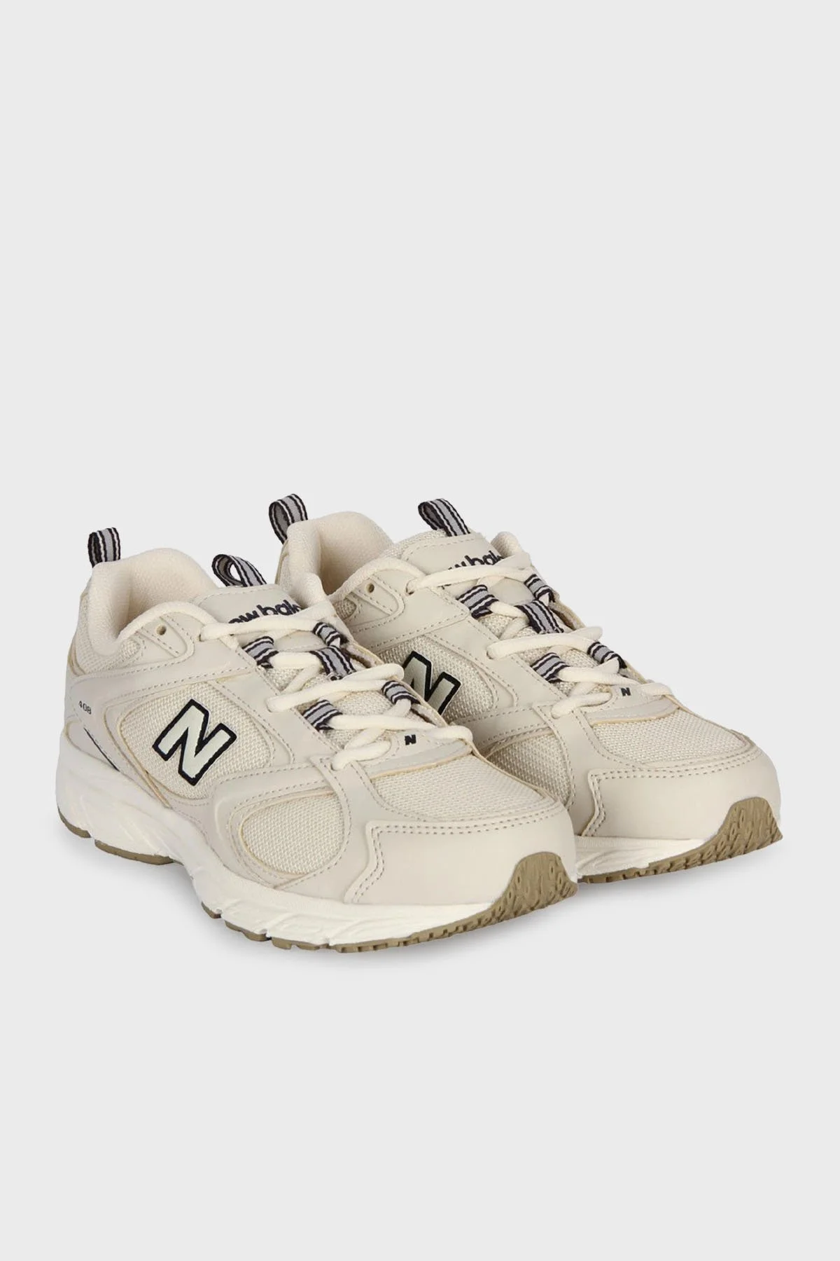 New Balance NB Lifestyle Logolu Bağcıklı Sneaker Unisex Ayakkabı ML408BJ BEJ - 3