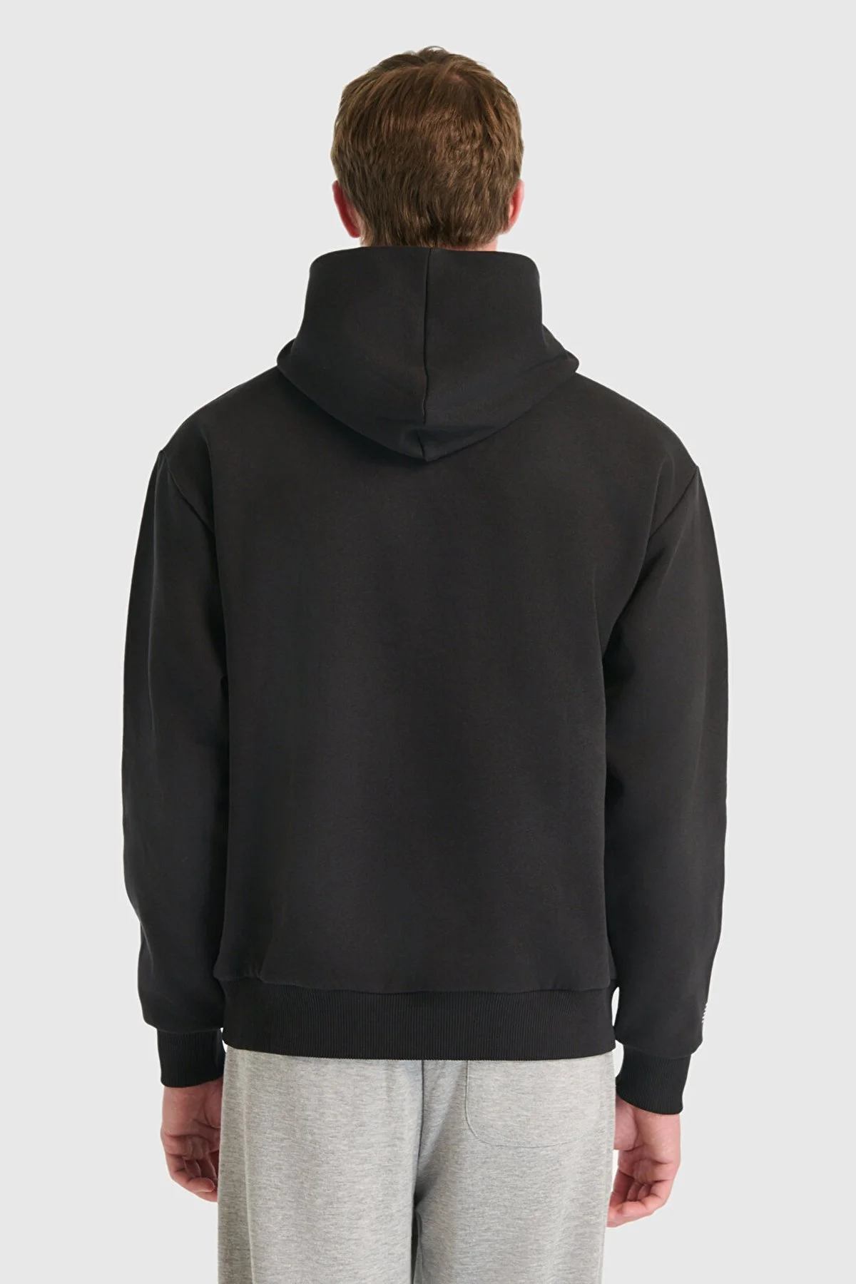 New Balance NB Lifestyle Pamuklu Oversize Fit Logolu Kapüşonlu Unisex Sweat 0UNH3534BK SİYAH - 4