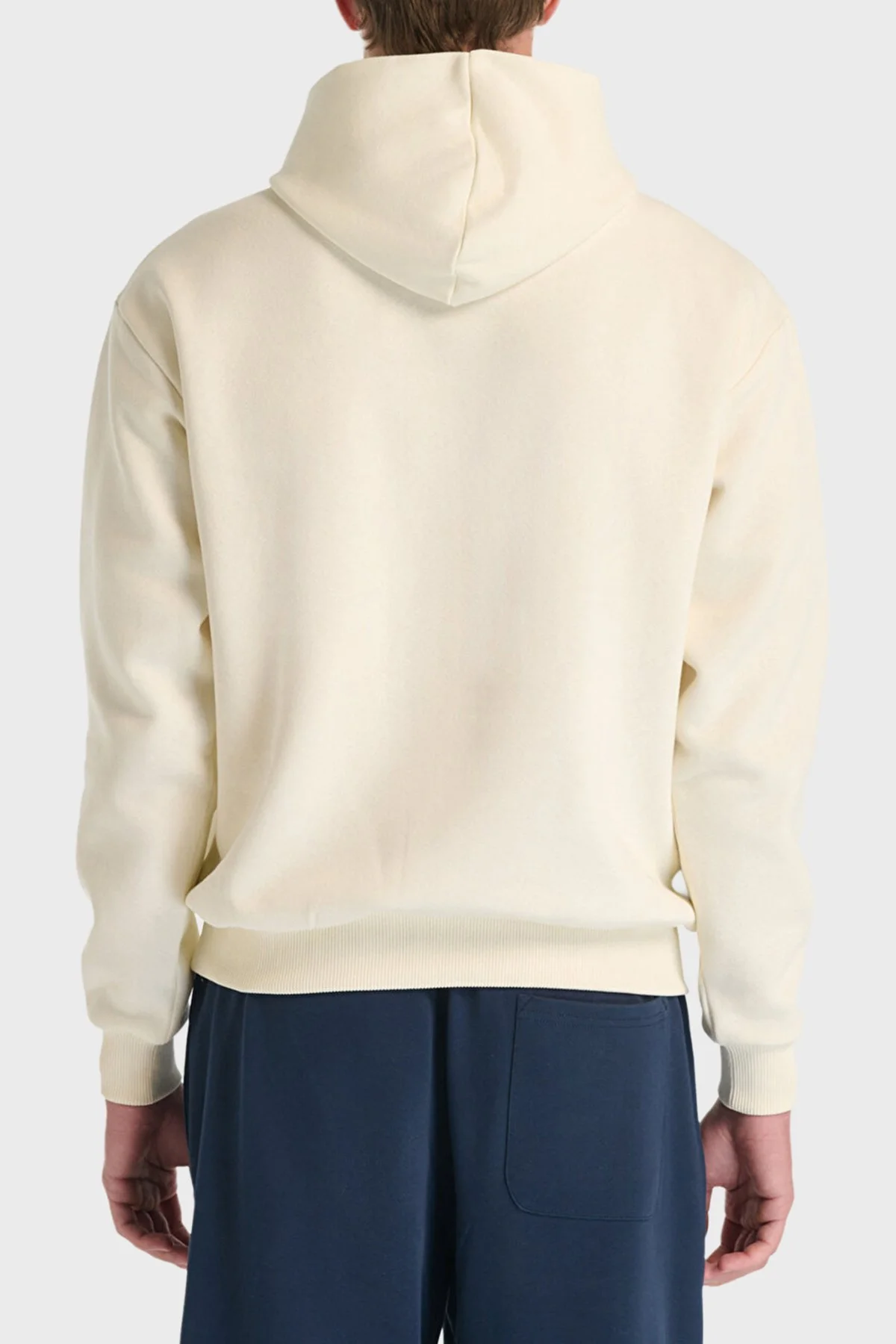 New Balance NB Lifestyle Pamuklu Oversize Logolu Kapüşonlu Unisex Sweat 0UNH3534SST BEJ - 4