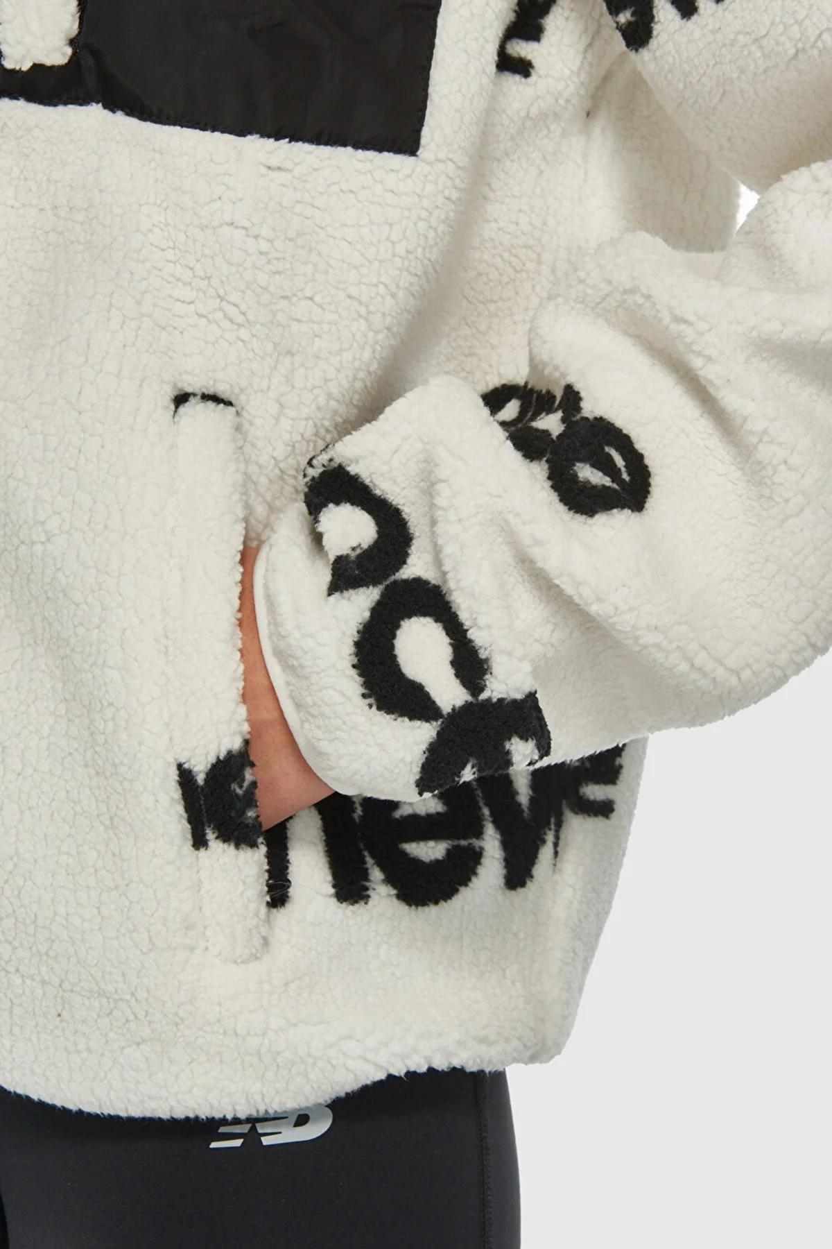 New Balance NB Lifestyle Regular Fit Logolu Dik Yaka Unisex Sweat 0UNC3358WT BEYAZ - 7