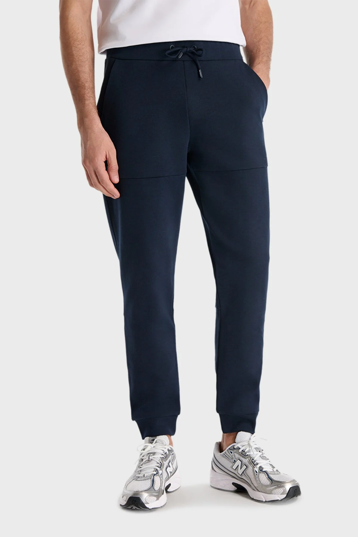 New Balance NB Lifestyle Regular Fit Normal Bel Ribanalı Paça Erkek Eşofman Altı MNP1517 AVI LACİVERT - 1