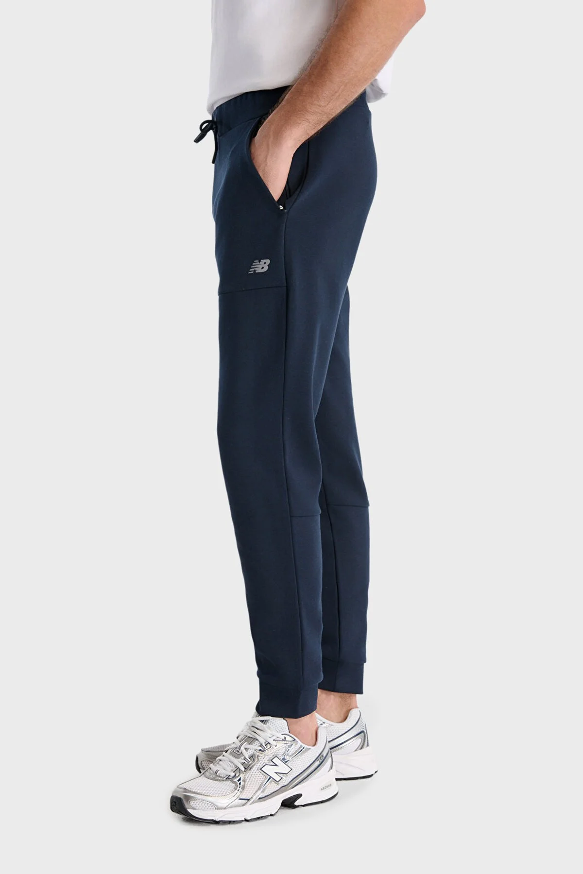 New Balance NB Lifestyle Regular Fit Normal Bel Ribanalı Paça Erkek Eşofman Altı MNP1517 AVI LACİVERT - 3