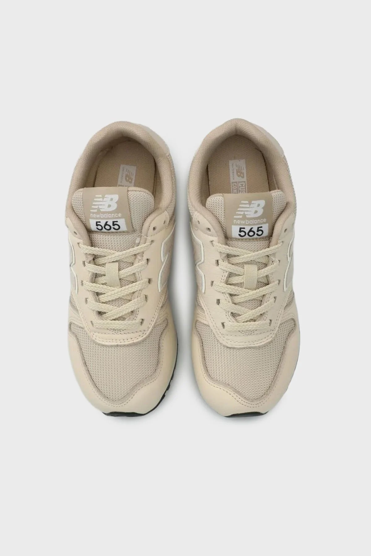 New Balance NB Lifestyle Süet Deri Karışımlı Logolu Sneaker Bayan Ayakkabı WL565LWW BEJ - 4
