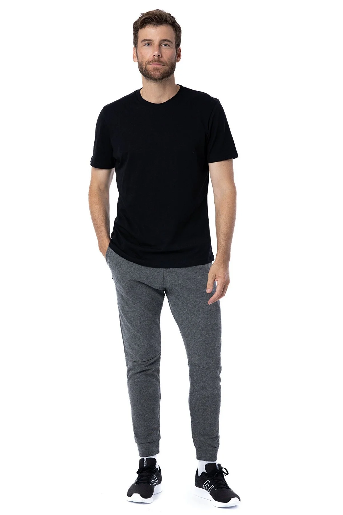 New Balance NB Mens Lifestyle Erkek Eşofman Altı MNP3804 CHC GRİ - 7