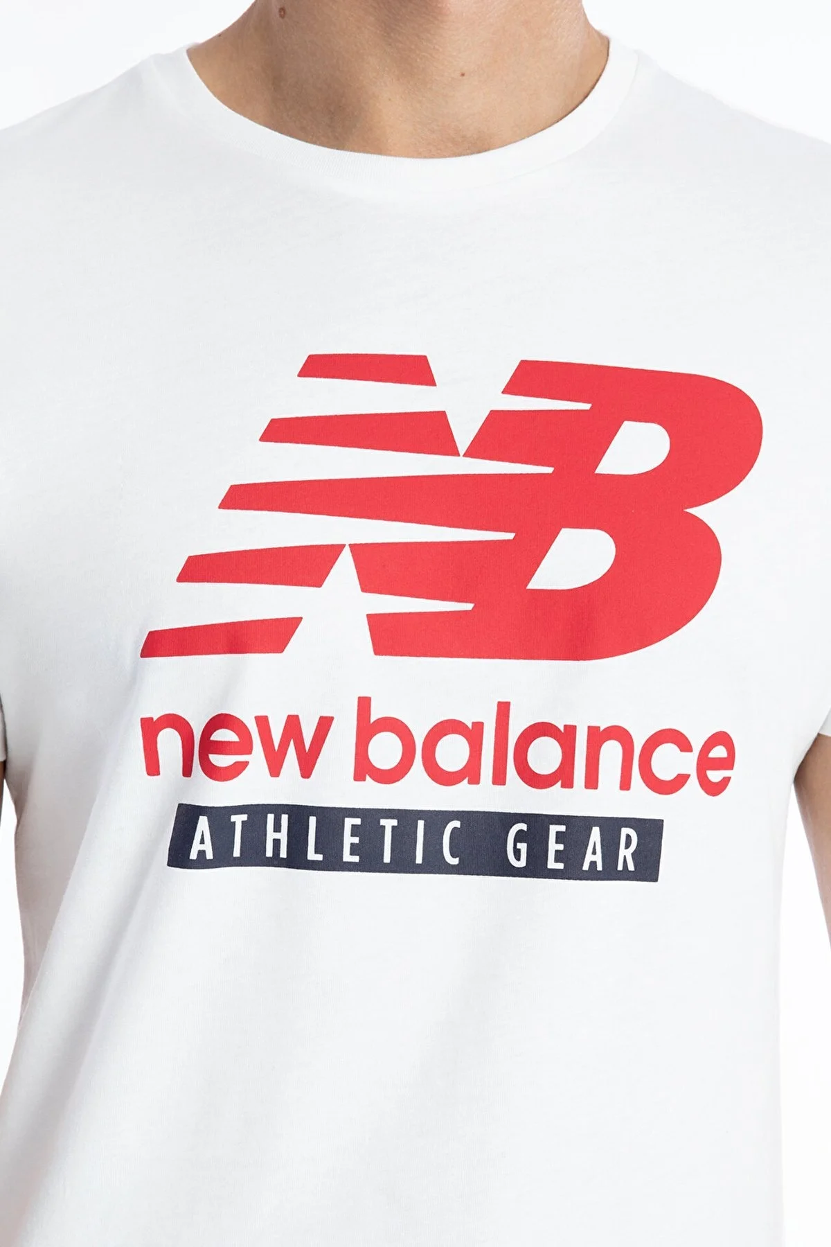New Balance NB Mens Lifestyle Erkek T Shirt MNT1205 WT BEYAZ - 4