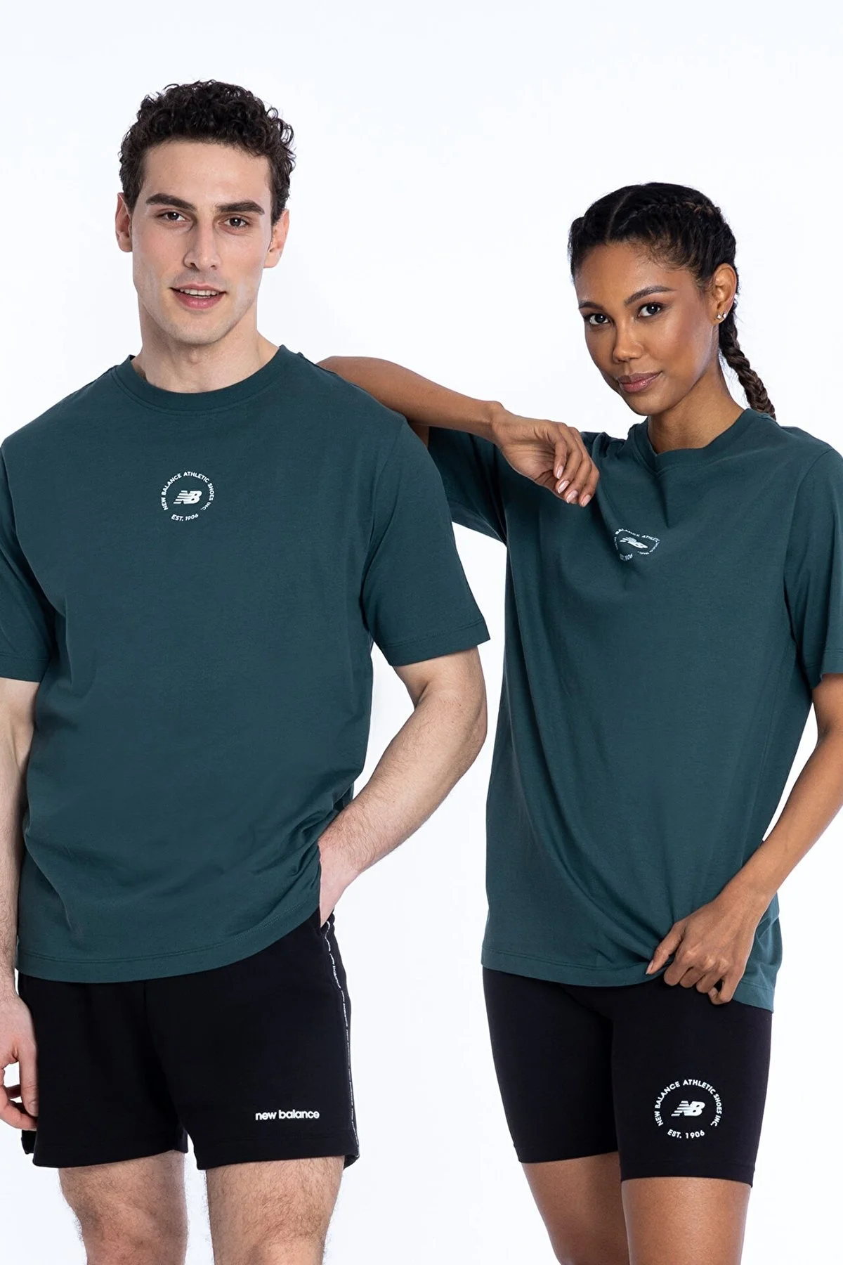 New Balance NB Unisex Lifesyle Relaxed Fit T Shirt UNT1311 PNE YEŞİL - 6