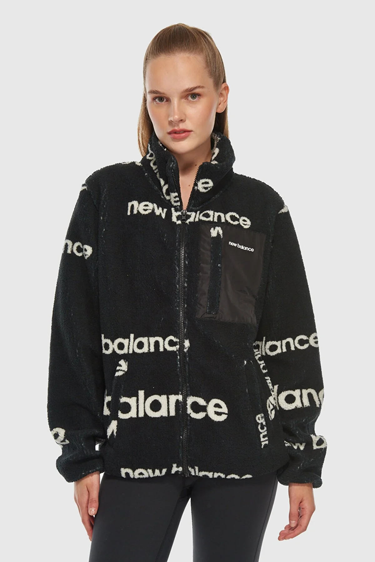 New Balance Regular Fit Logolu Dik Yaka Unisex Sweat 0UNC3358BK SİYAH - 2