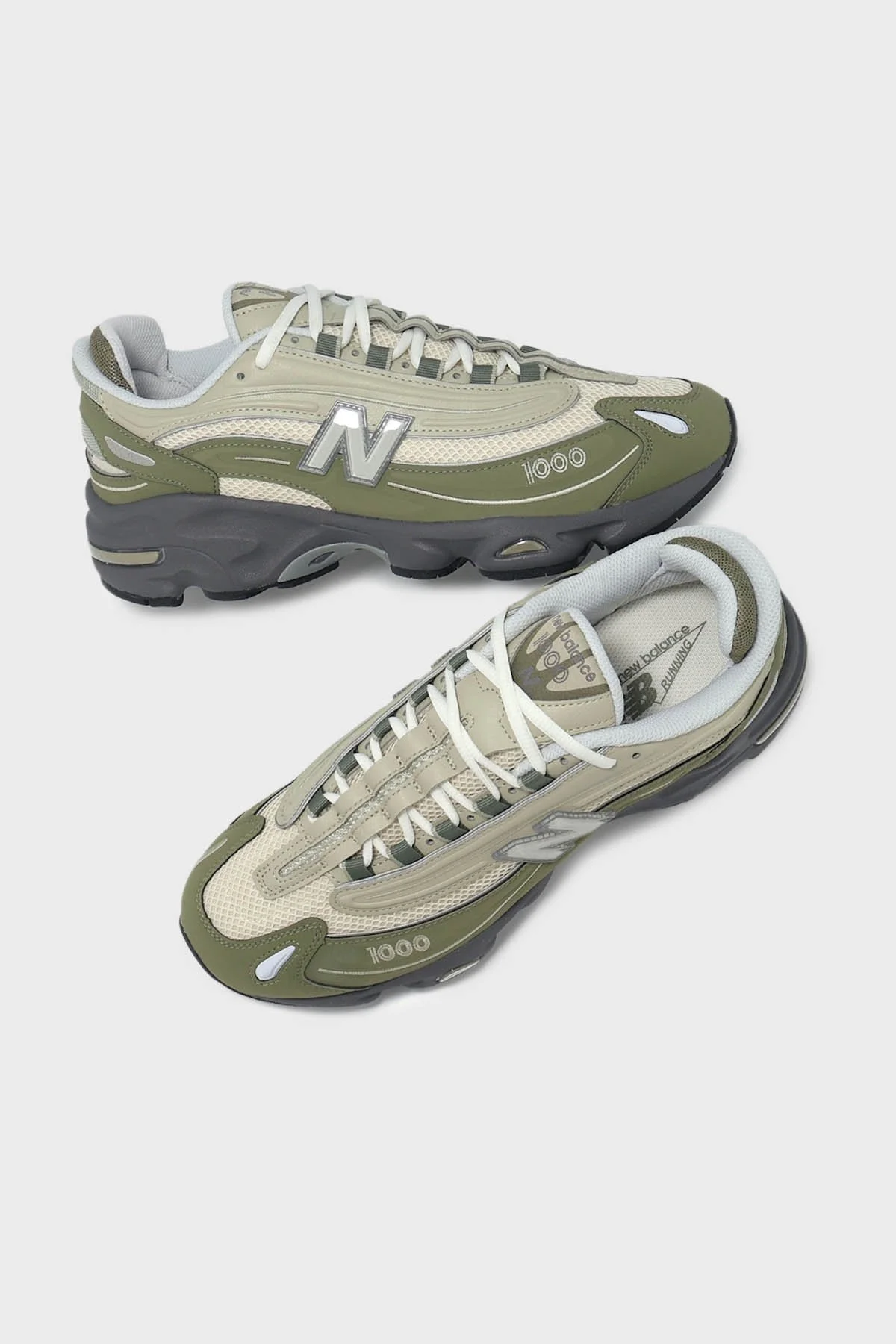New Balance Süet Detaylı Logolu Sneaker Erkek Ayakkabı M1000MEO HAKİ - 5