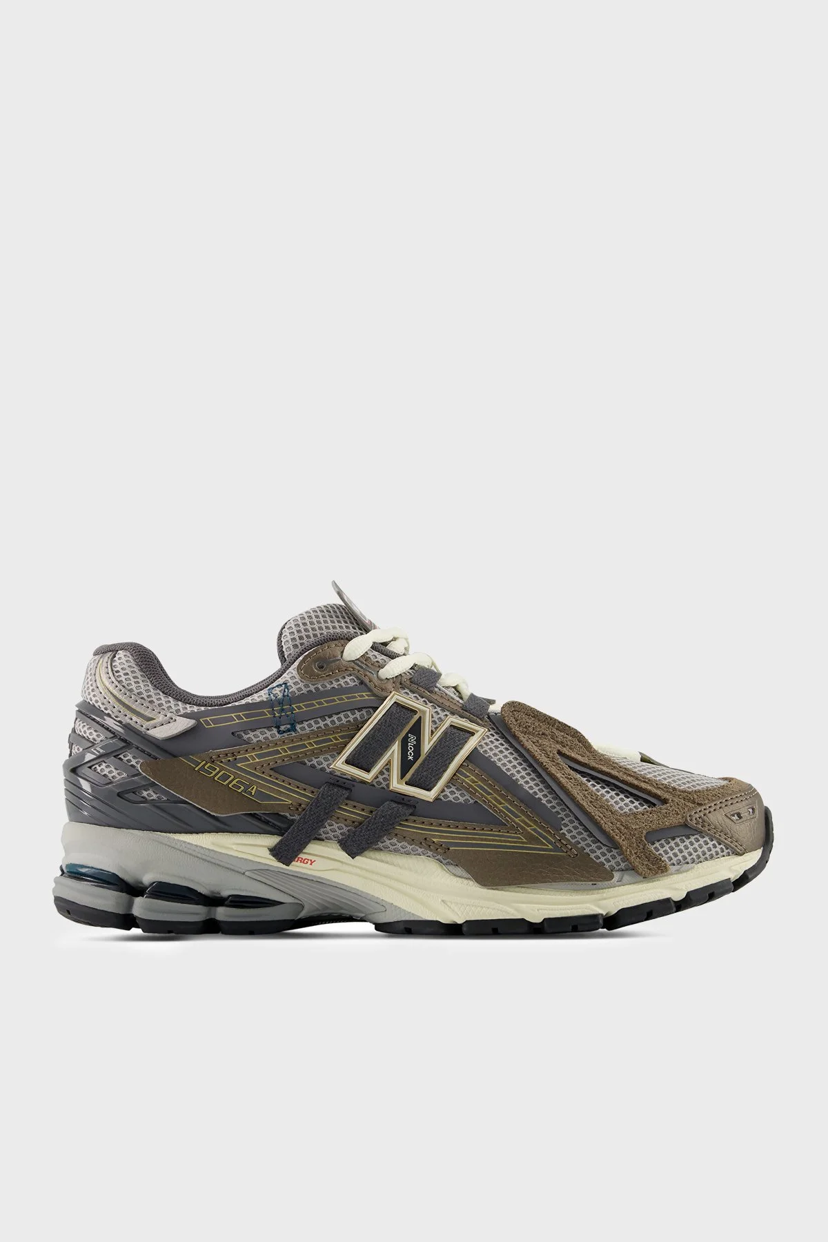 New Balance Süet Detaylı Sneaker Unisex Ayakkabı U19066U8 Gri-Kahve - 1