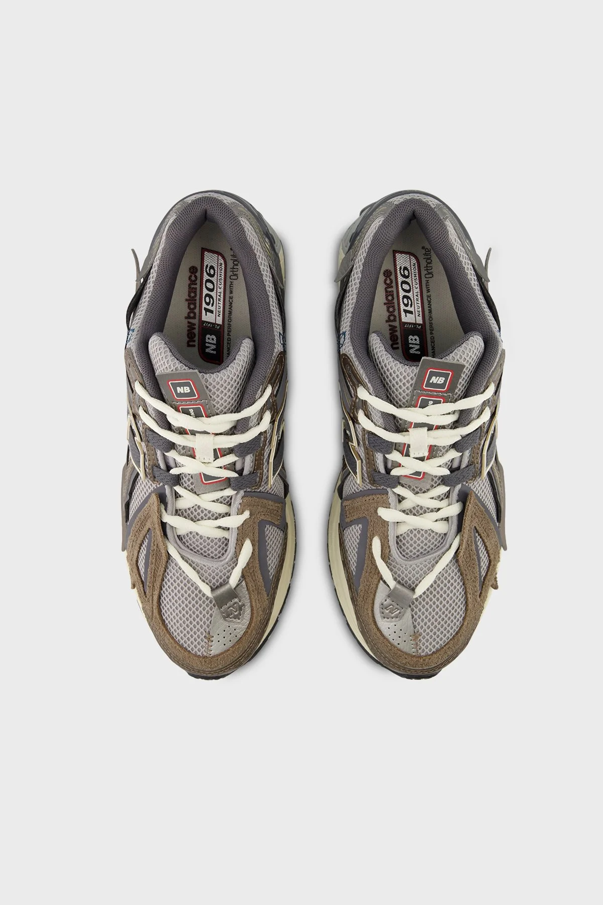 New Balance Süet Detaylı Sneaker Unisex Ayakkabı U19066U8 Gri-Kahve - 3