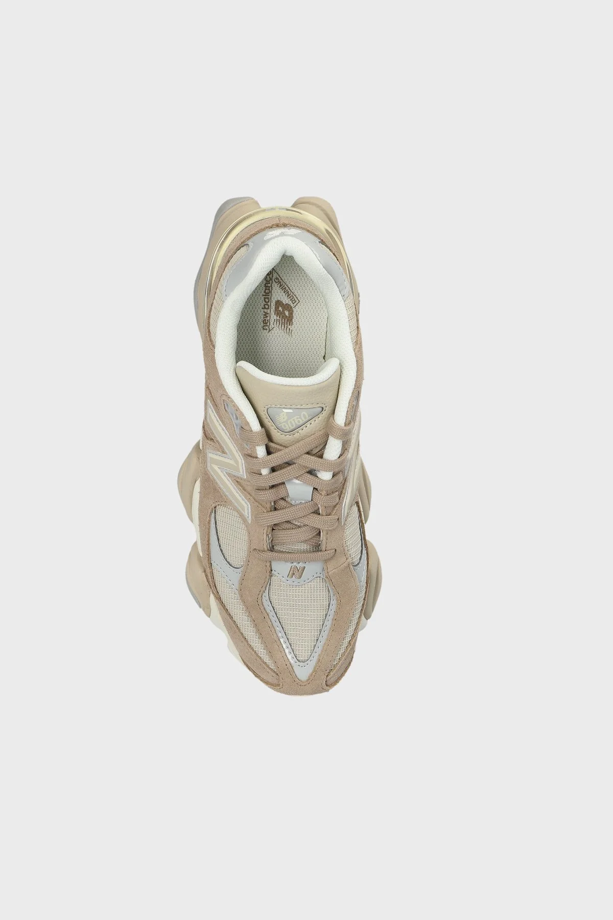 New Balance Süet Detaylı Sneaker Unisex Ayakkabı U90608AP Bej - 5