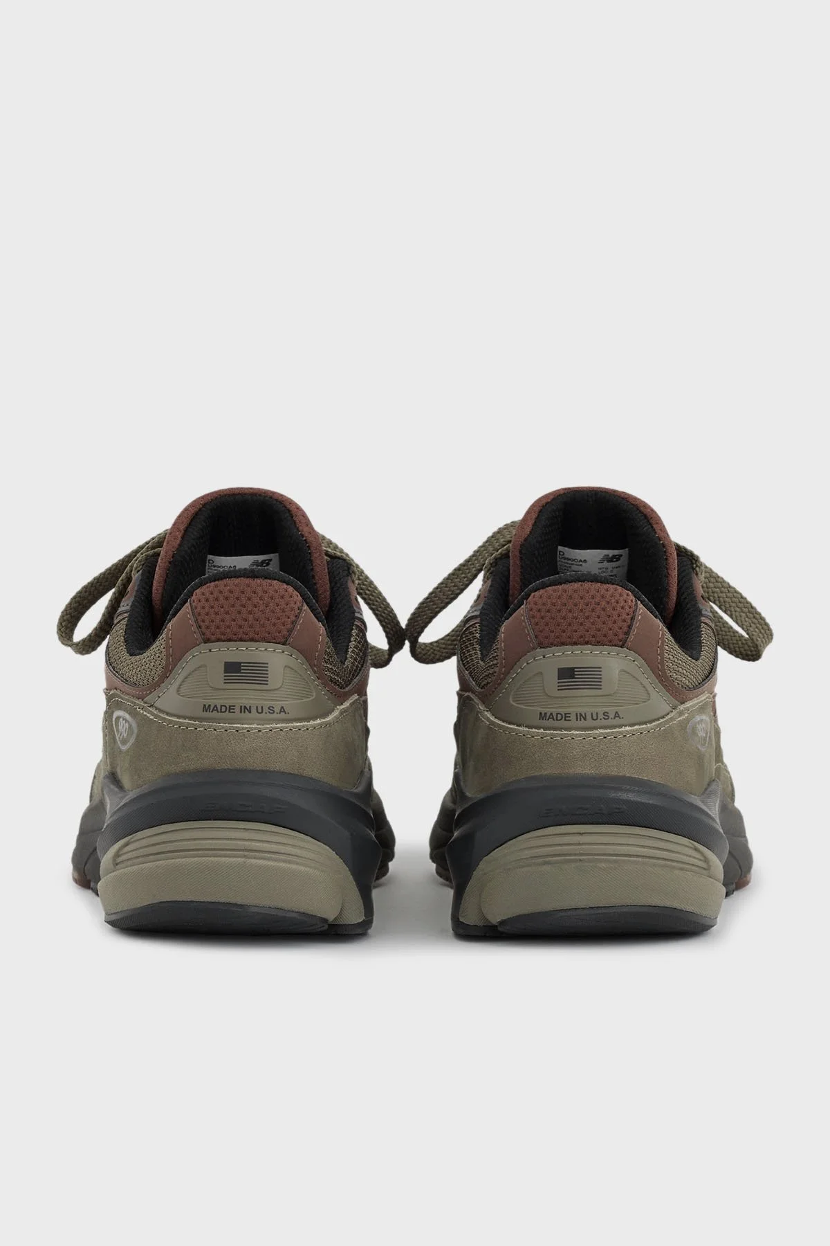 New Balance Süet Logolu Bağcıklı Sneaker Erkek Ayakkabı U990CA6 HAKİ-KAHVE - 5