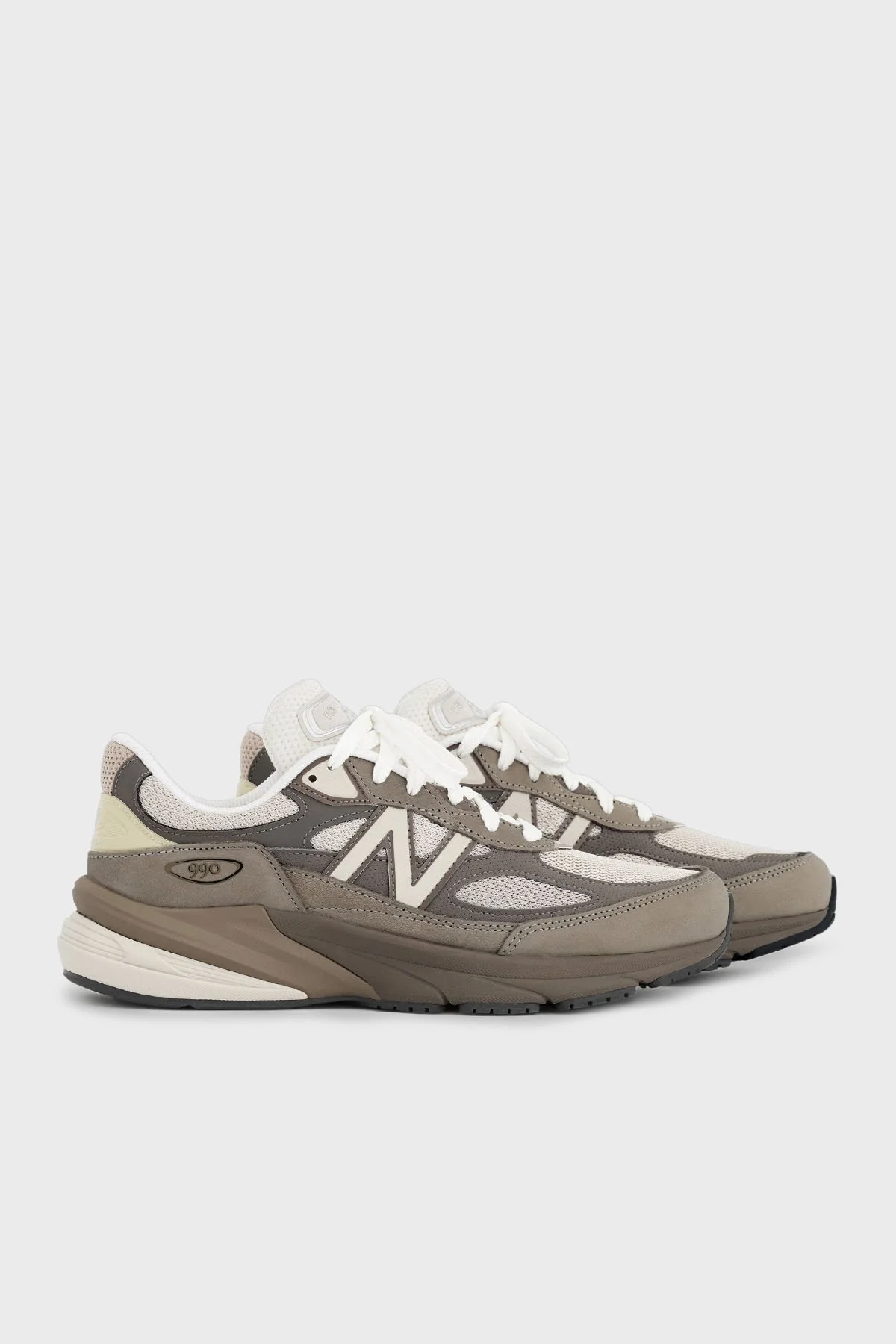 New Balance Süet Logolu Bağcıklı Sneaker Erkek Ayakkabı U990SG6 SÜTLÜ KAHVE - 4