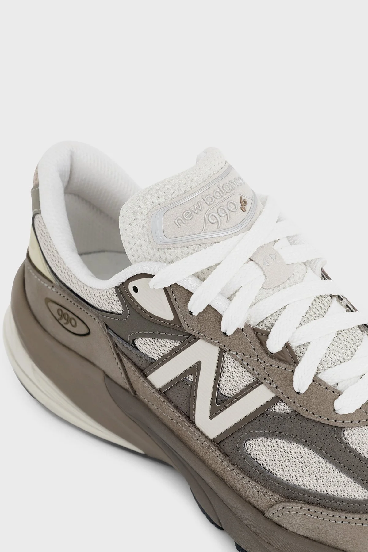 New Balance Süet Logolu Bağcıklı Sneaker Erkek Ayakkabı U990SG6 SÜTLÜ KAHVE - 7