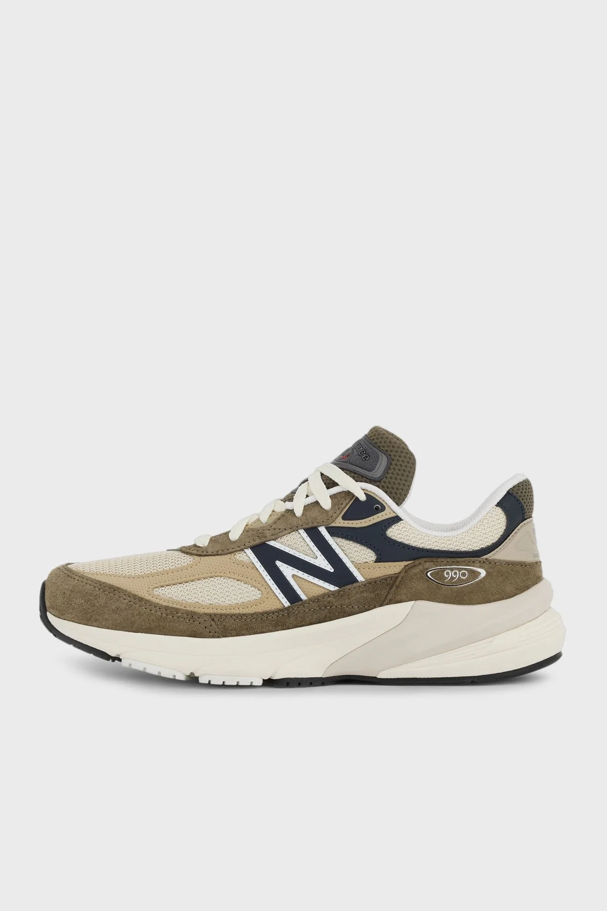 New Balance Süet Logolu Bağcıklı Sneaker Erkek Ayakkabı U990WO6 HAKİ-BEJ - 2