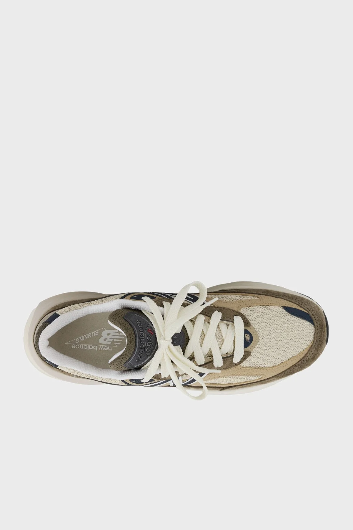 New Balance Süet Logolu Bağcıklı Sneaker Erkek Ayakkabı U990WO6 HAKİ-BEJ - 3