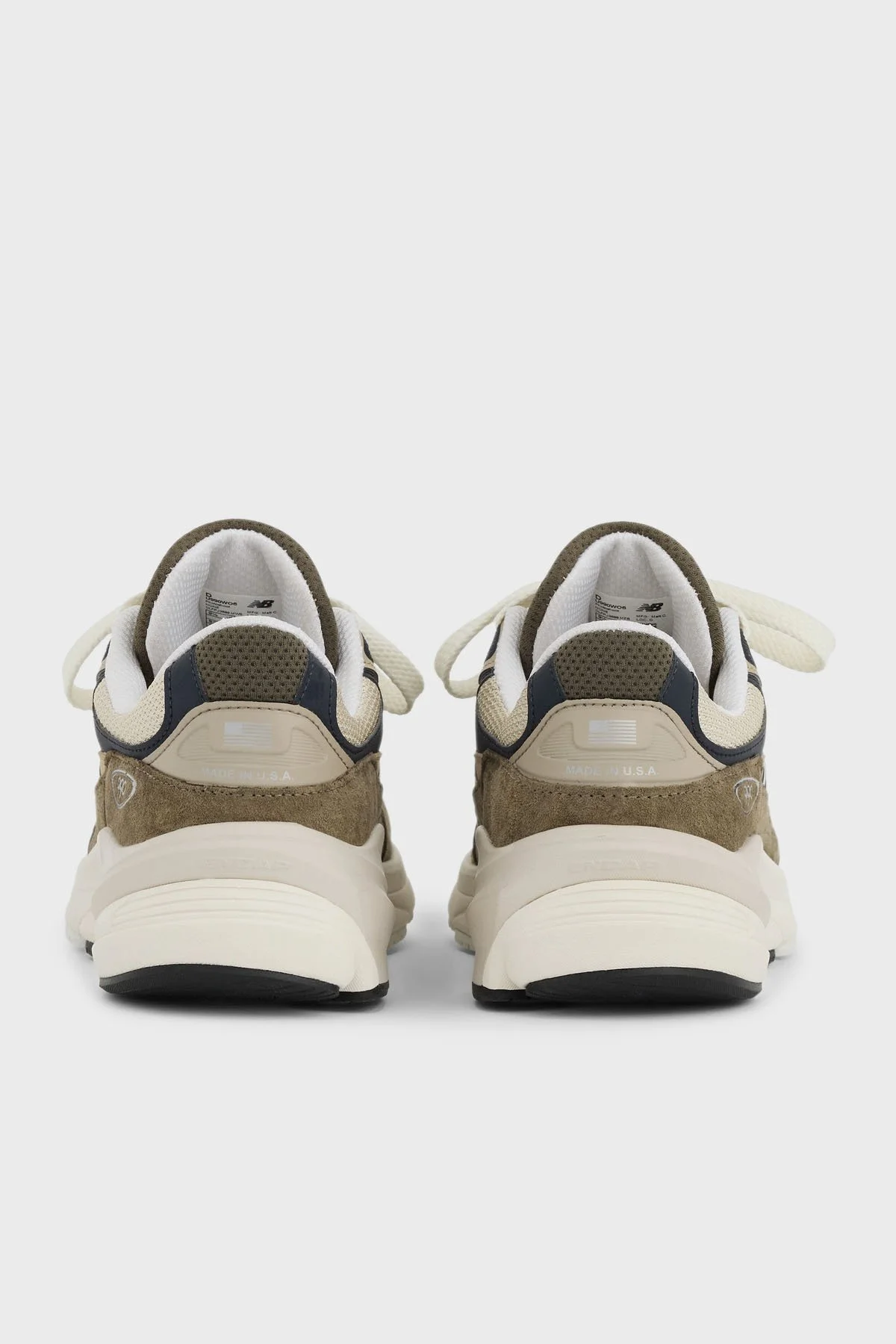 New Balance Süet Logolu Bağcıklı Sneaker Erkek Ayakkabı U990WO6 HAKİ-BEJ - 5