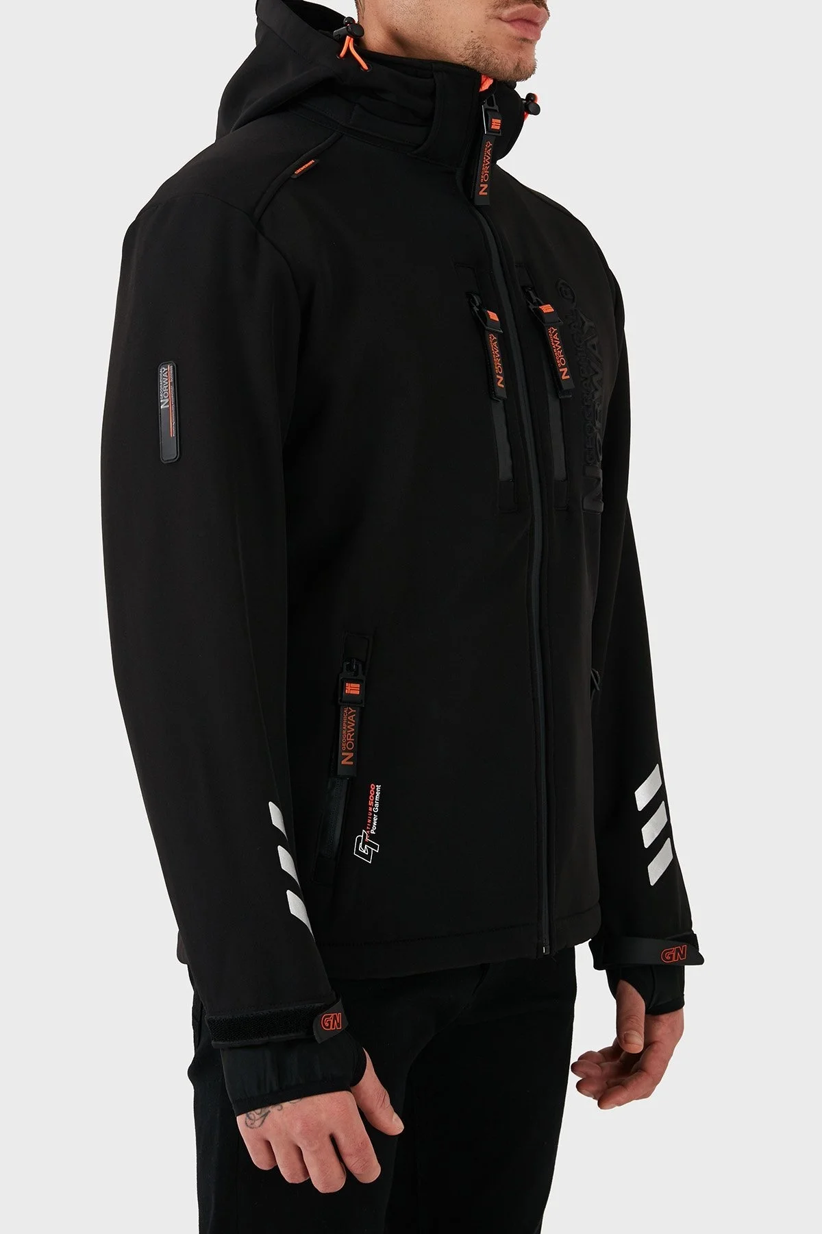 Norway Geographical Çıkarılabilir Kapüşonlu Softshell Outdoor Erkek Mont RICHYWOOD SİYAH - 9