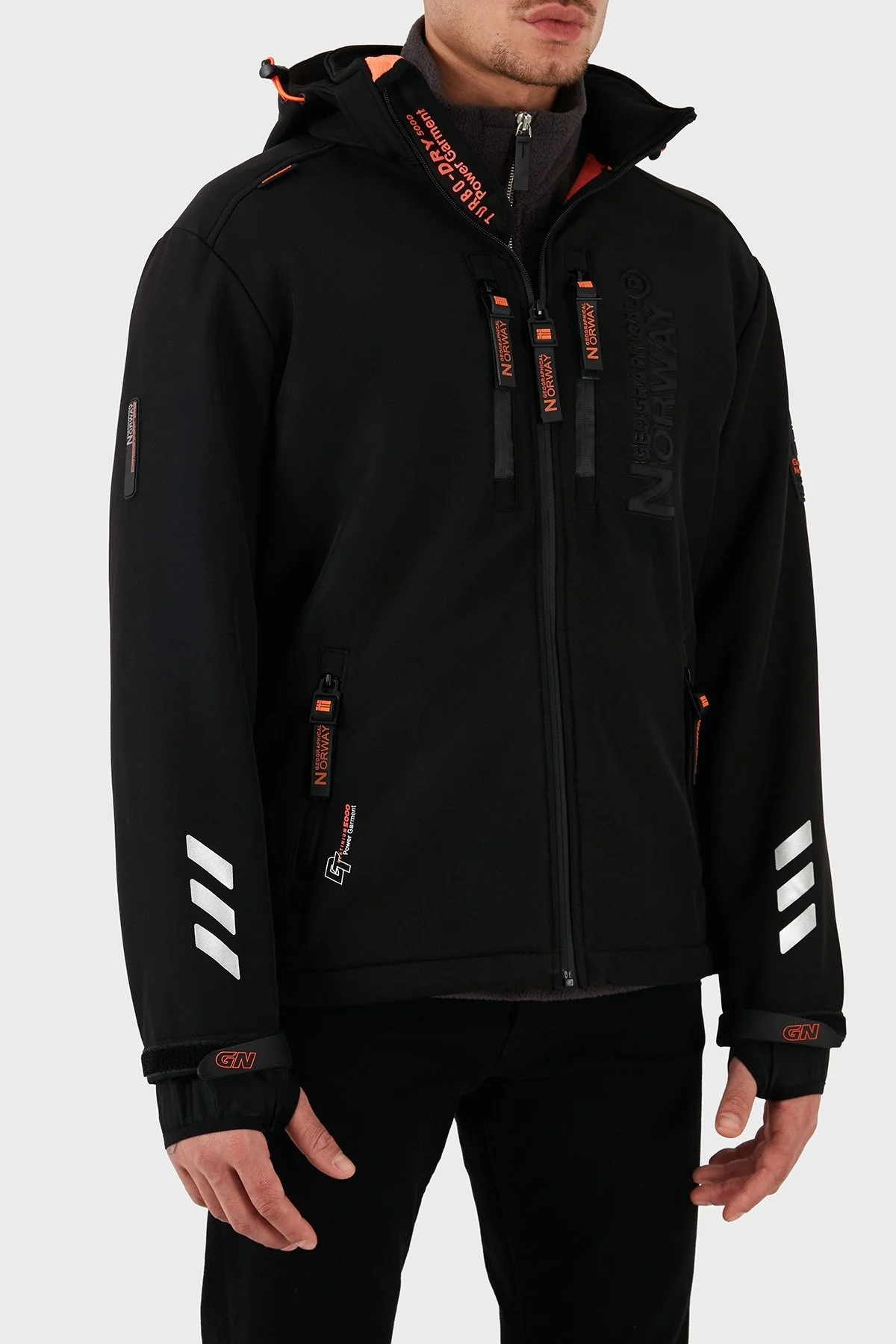 Norway Geographical Çıkarılabilir Kapüşonlu Softshell Outdoor Erkek Mont RICHYWOOD SİYAH - 12