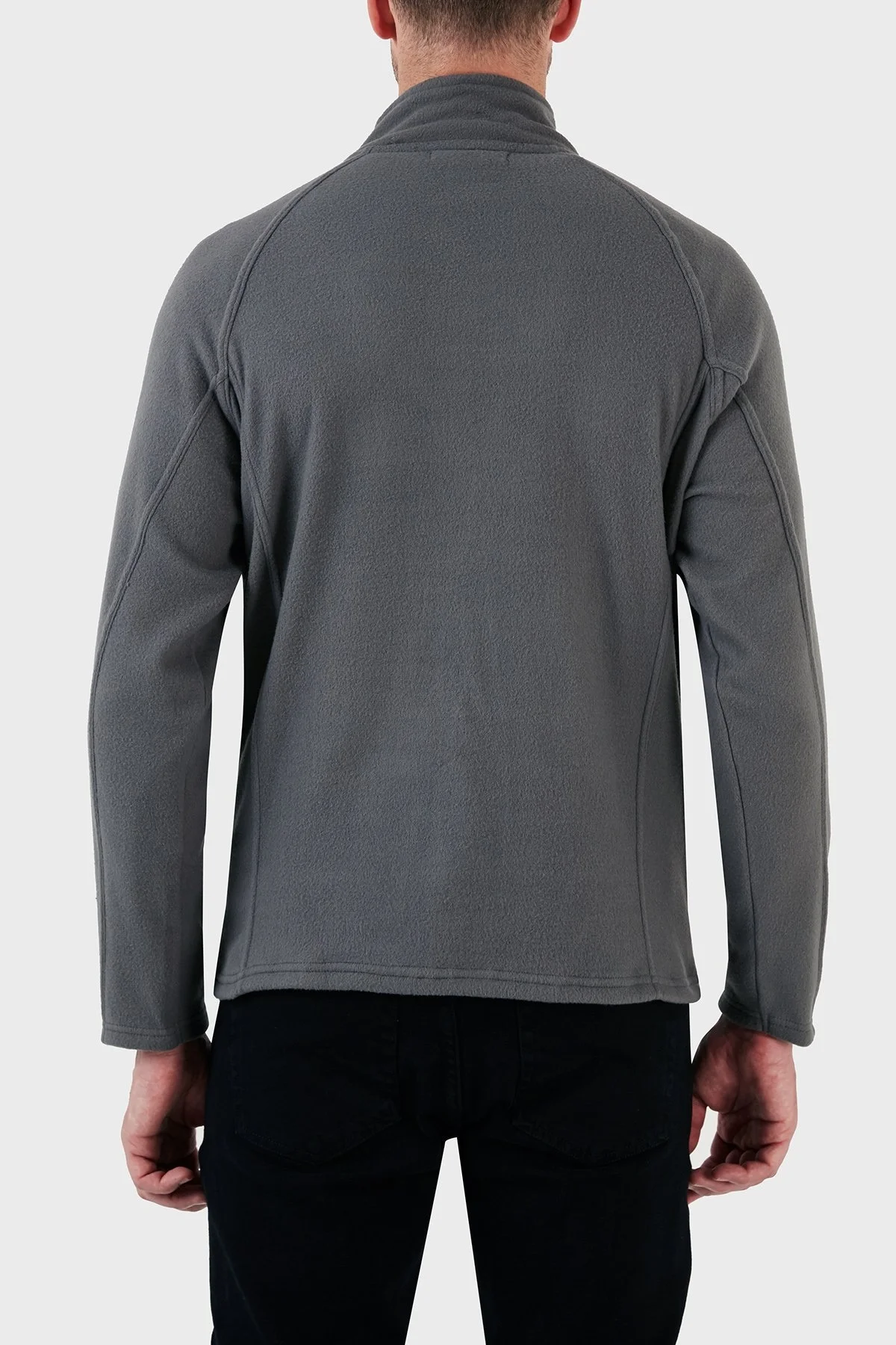 Norway Geographical Yumuşak Dokulu Dik Yaka Yarım Fermuarlı Outdoor Erkek Polar TUGASSOR KOYU GRİ - 8