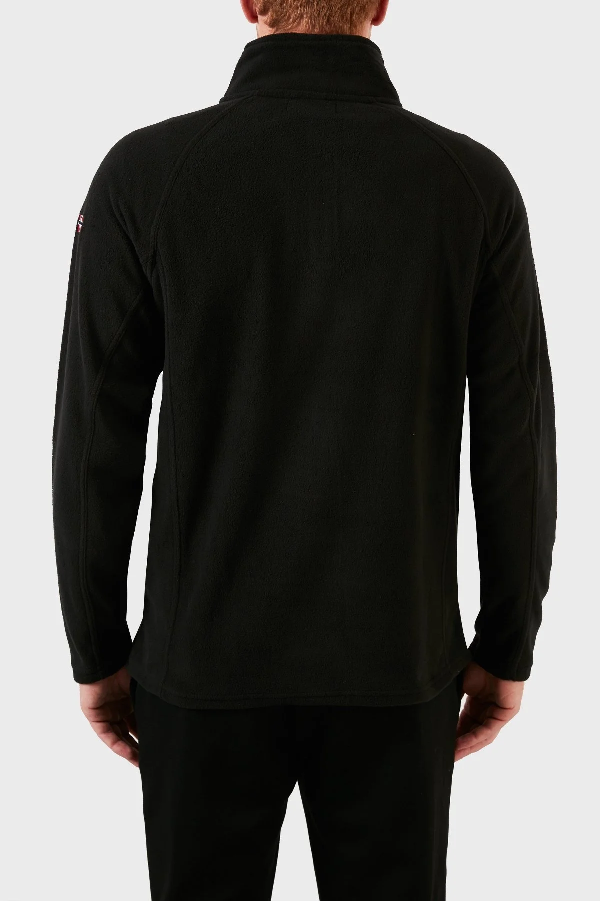 Norway Geographical Yumuşak Dokulu Dik Yaka Yarım Fermuarlı Outdoor Erkek Polar TUGASSOR SİYAH - 2