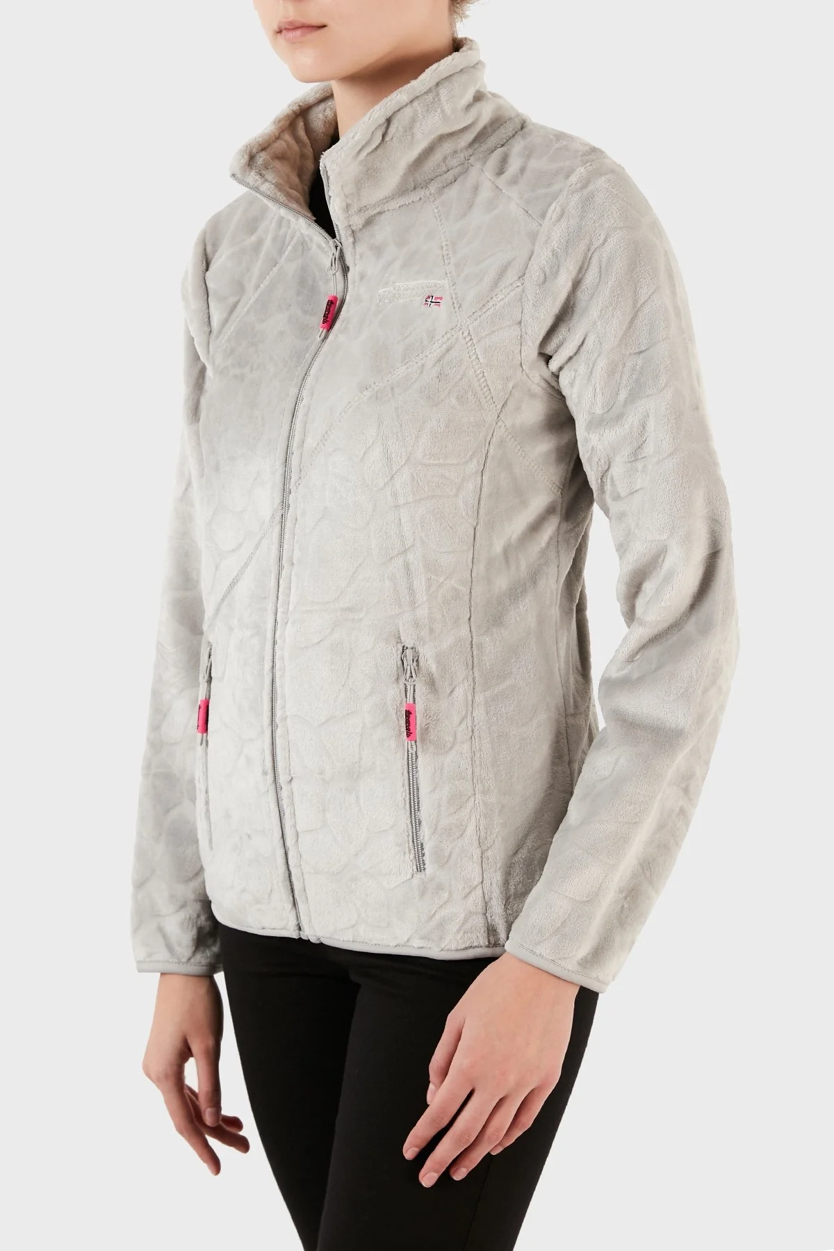 Norway Geographical Fermuarlı Yumuşak Dokulu Soğuğa Dayanıklı Outdoor Bayan Polar UNIVERS GRİ - 3