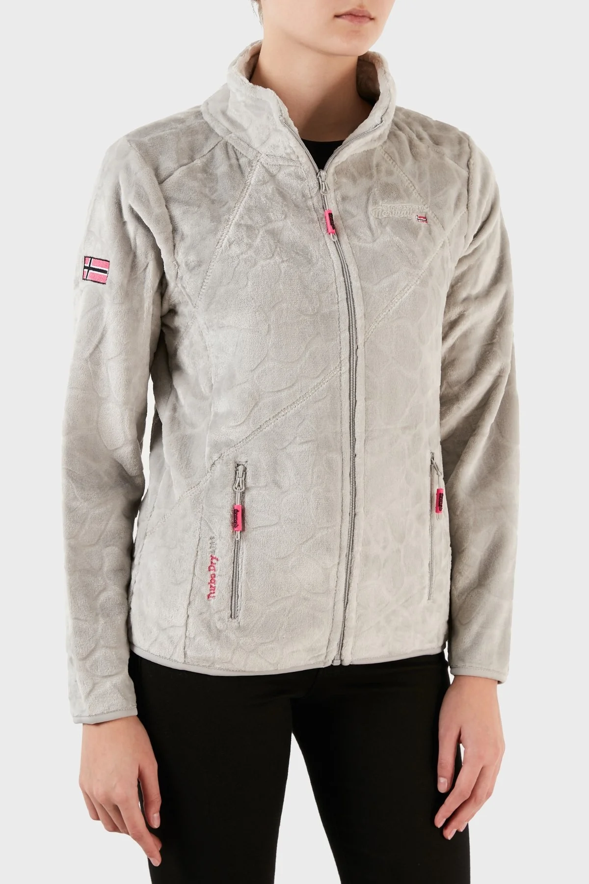 Norway Geographical Fermuarlı Yumuşak Dokulu Soğuğa Dayanıklı Outdoor Bayan Polar UNIVERS GRİ - 4