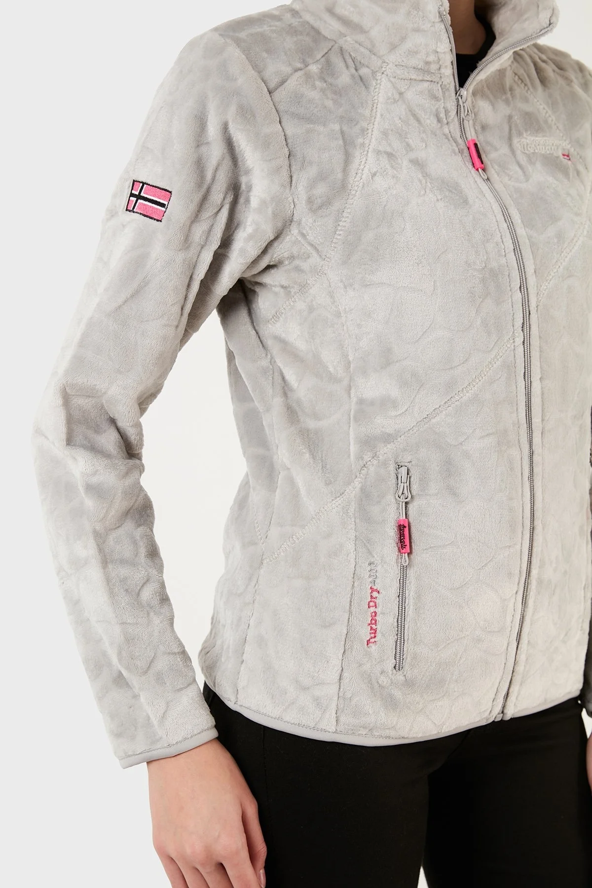 Norway Geographical Fermuarlı Yumuşak Dokulu Soğuğa Dayanıklı Outdoor Bayan Polar UNIVERS GRİ - 5