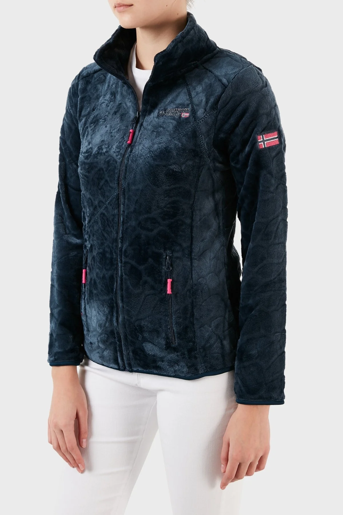 Norway Geographical Fermuarlı Yumuşak Dokulu Soğuğa Dayanıklı Outdoor Bayan Polar UNIVERS LACİVERT - 3