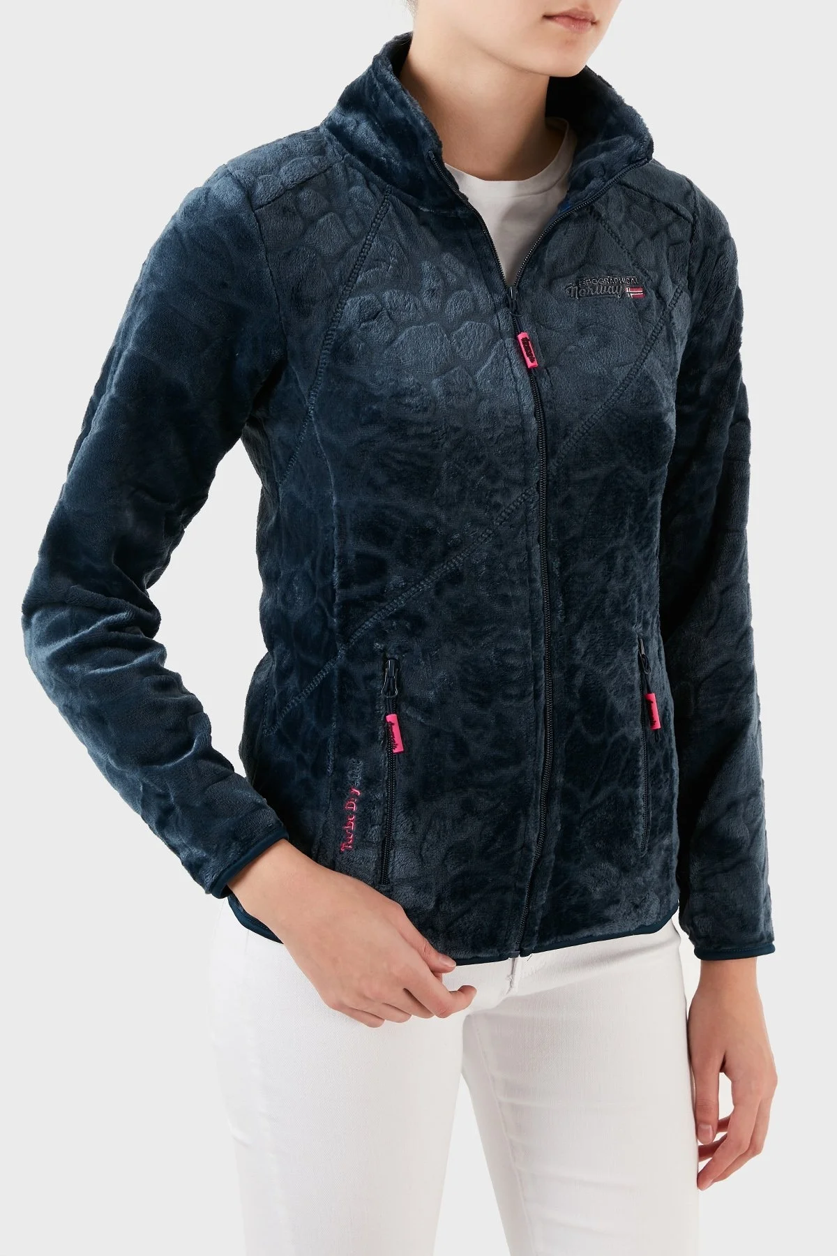 Norway Geographical Fermuarlı Yumuşak Dokulu Soğuğa Dayanıklı Outdoor Bayan Polar UNIVERS LACİVERT - 4