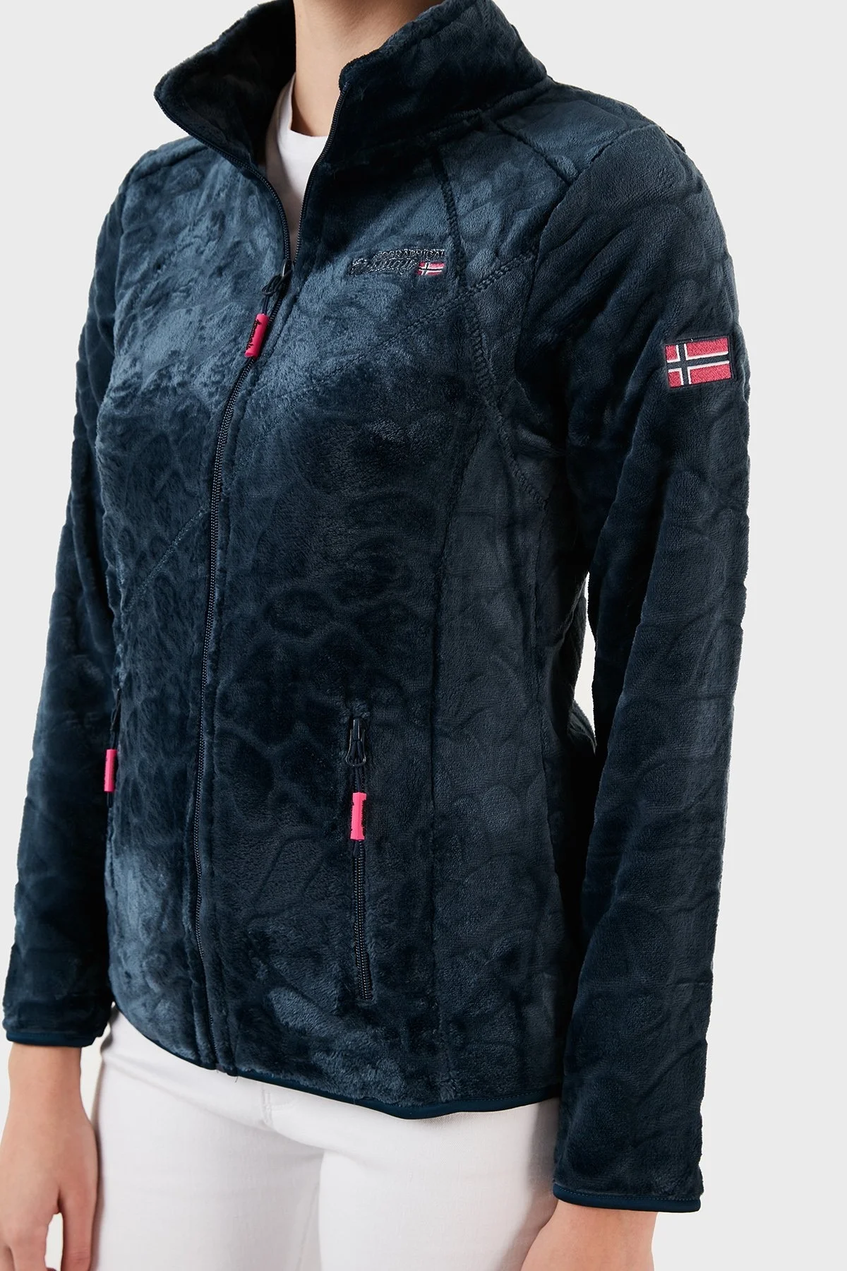 Norway Geographical Fermuarlı Yumuşak Dokulu Soğuğa Dayanıklı Outdoor Bayan Polar UNIVERS LACİVERT - 5