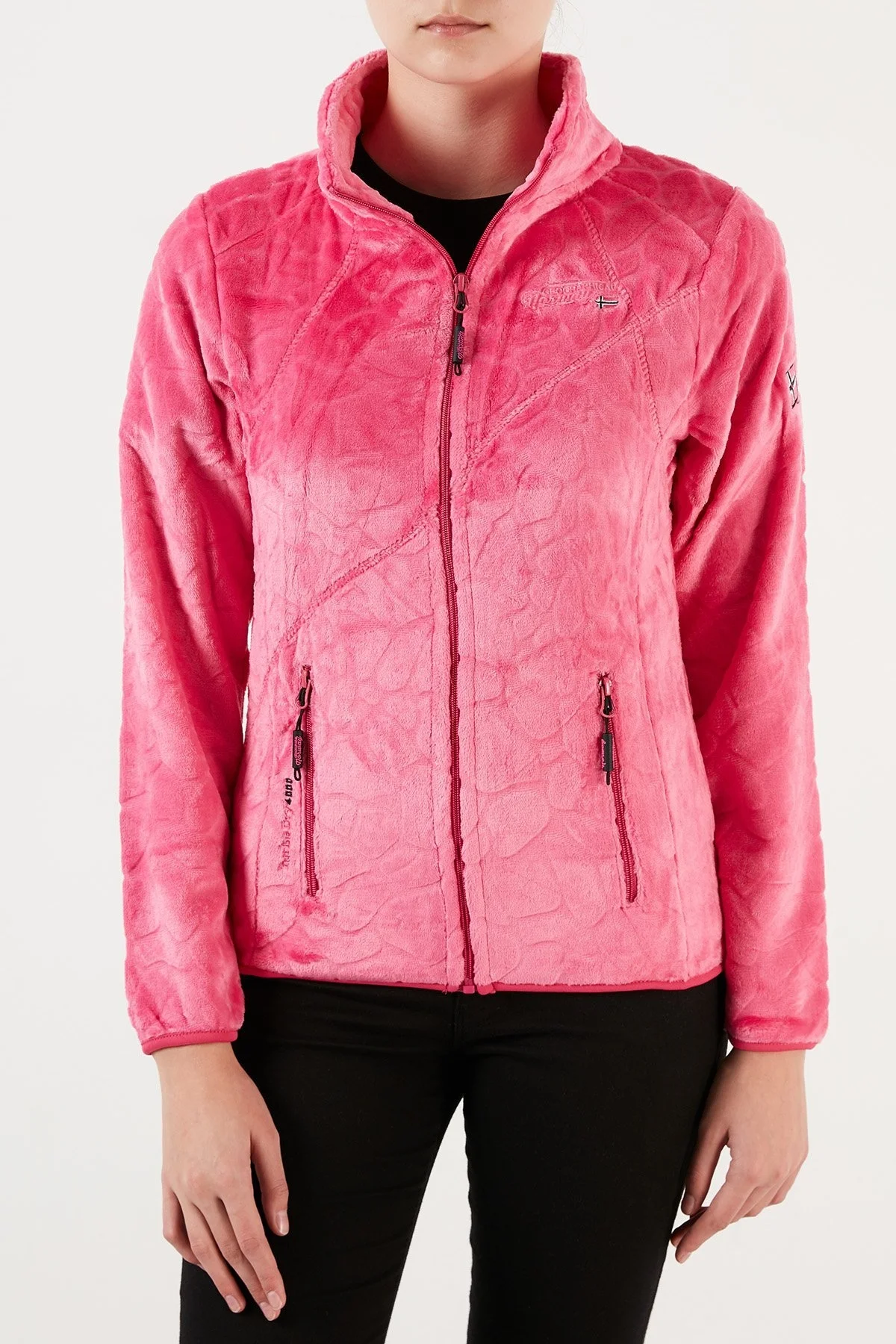 Norway Geographical Fermuarlı Yumuşak Dokulu Soğuğa Dayanıklı Outdoor Bayan Polar UNIVERS PEMBE - 1