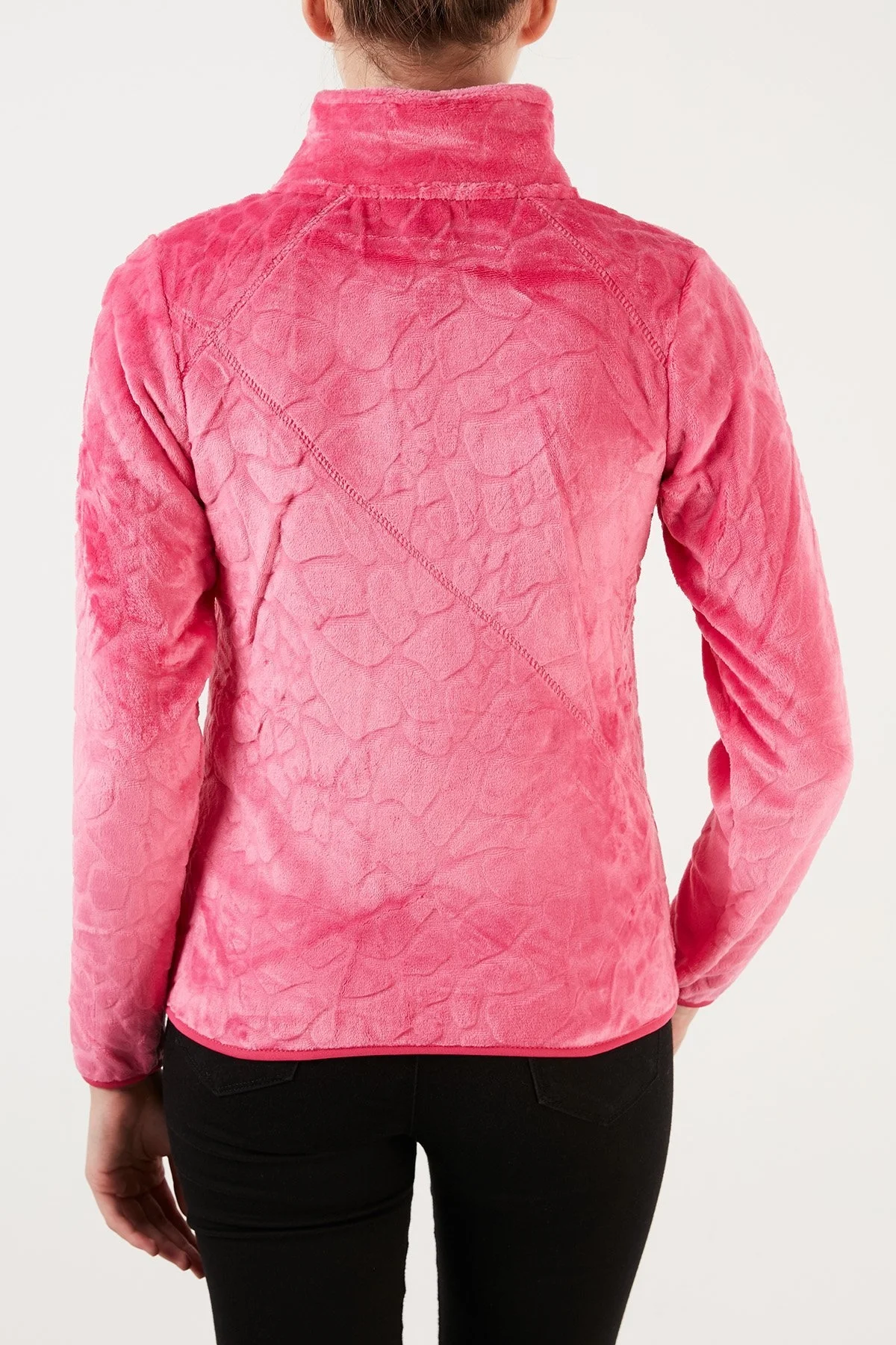 Norway Geographical Fermuarlı Yumuşak Dokulu Soğuğa Dayanıklı Outdoor Bayan Polar UNIVERS PEMBE - 2