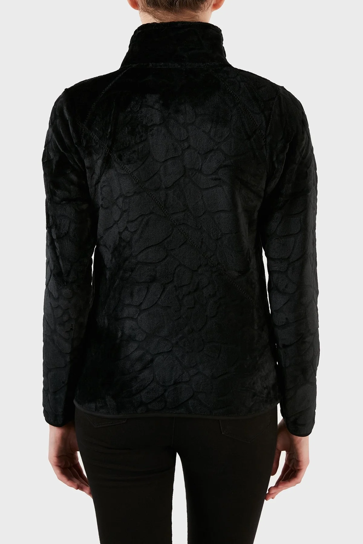 Norway Geographical Fermuarlı Yumuşak Dokulu Soğuğa Dayanıklı Outdoor Bayan Polar UNIVERS SİYAH - 2