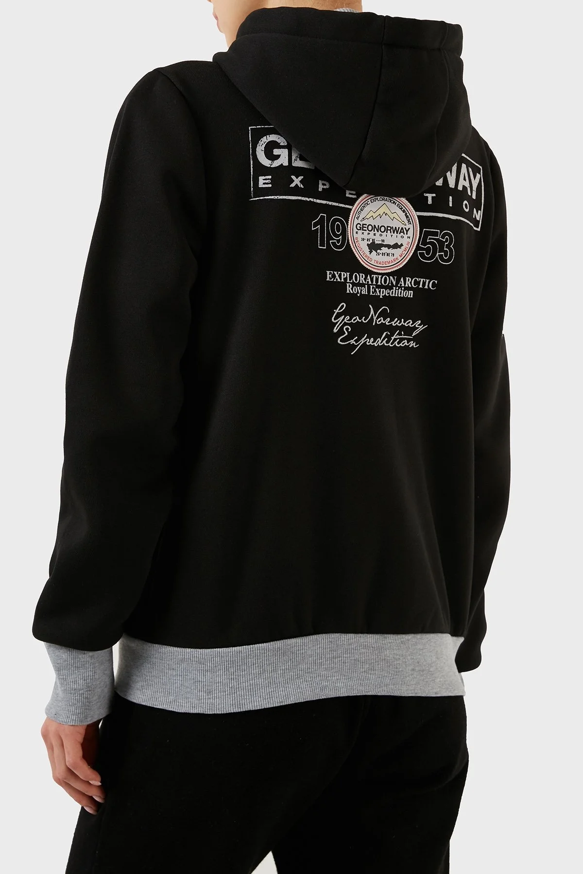 Norway Geographical İçi Şardonlu Kapüşonlu Bayan Sweat FLYERSW 1K SİYAH - 3