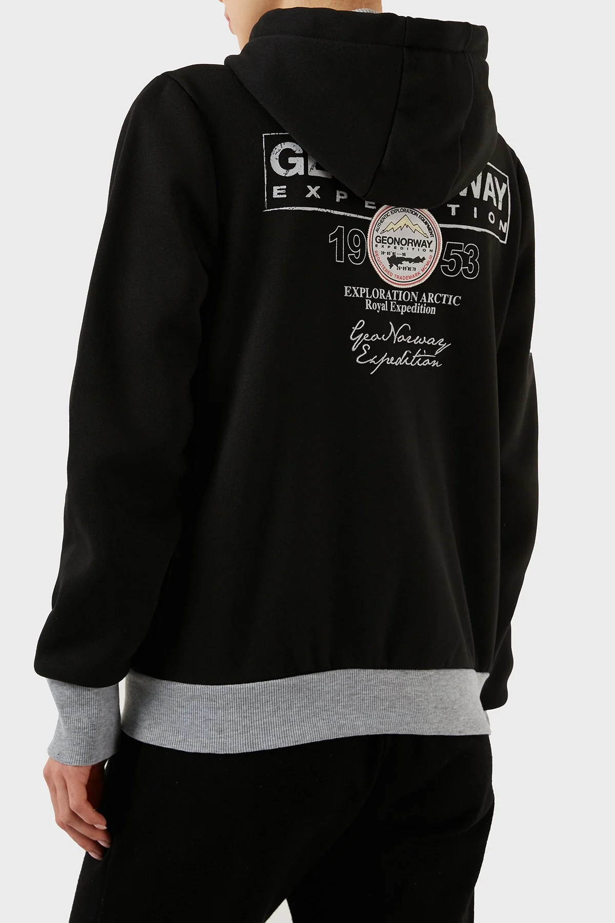 Norway Geographical İçi Şardonlu Kapüşonlu Kadın Sweat FLYERSW 1K SİYAH - 3