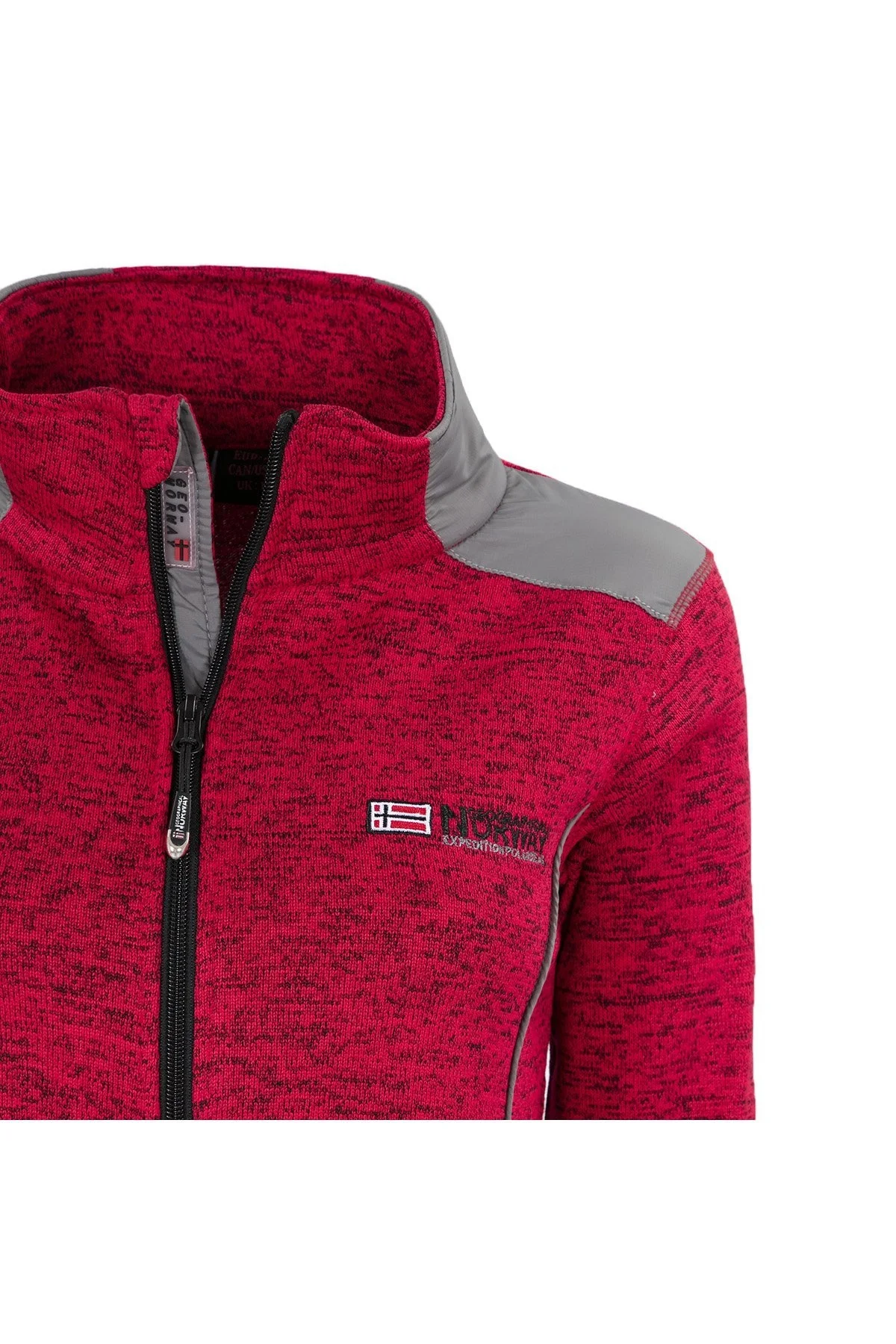 Norway Geographical Logolu Soğuğa Karşı Dayanıklı Dik Yaka Bayan Polar TINA KIRMIZI - 4