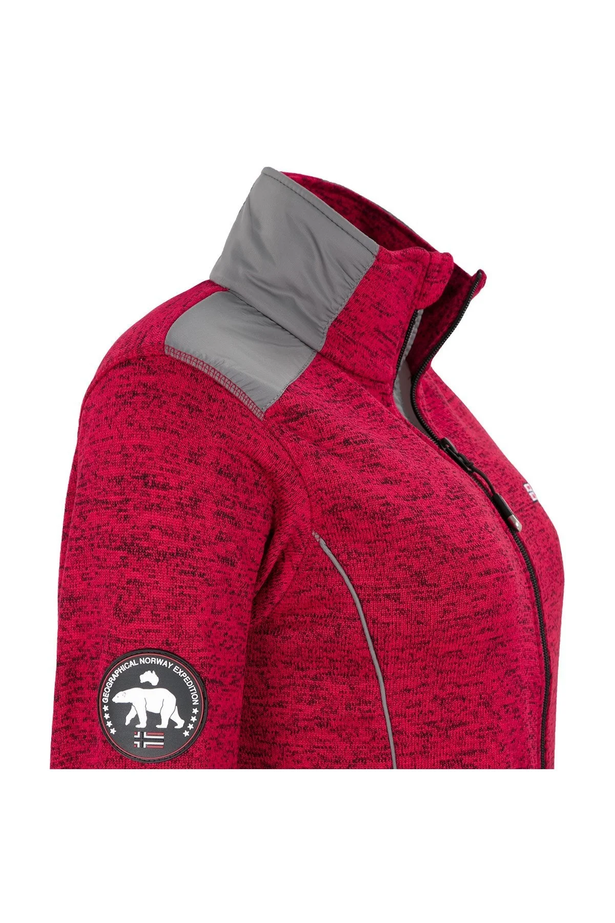 Norway Geographical Logolu Soğuğa Karşı Dayanıklı Dik Yaka Bayan Polar TINA KIRMIZI - 6