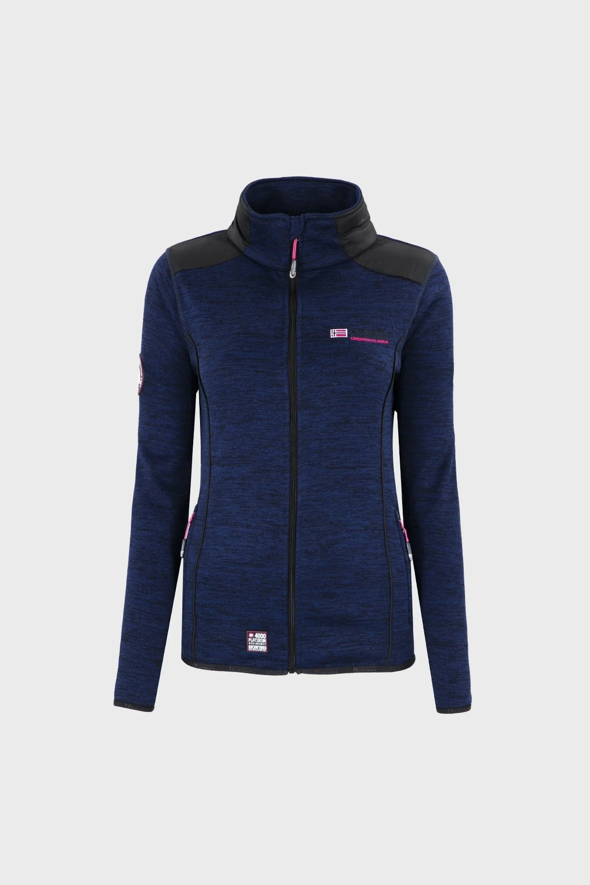 Norway Geographical Logolu Soğuğa Karşı Dayanıklı Dik Yaka Bayan Polar TINA LACİVERT - 1