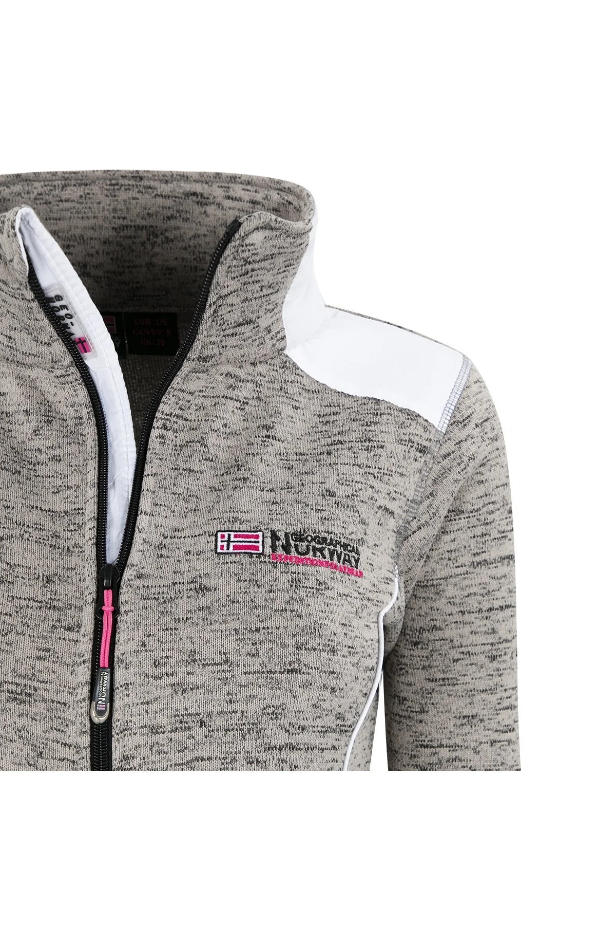 Norway Geographical Logolu Soğuğa Karşı Dayanıklı Dik Yaka Bayan Polar TINA GRİ - 4