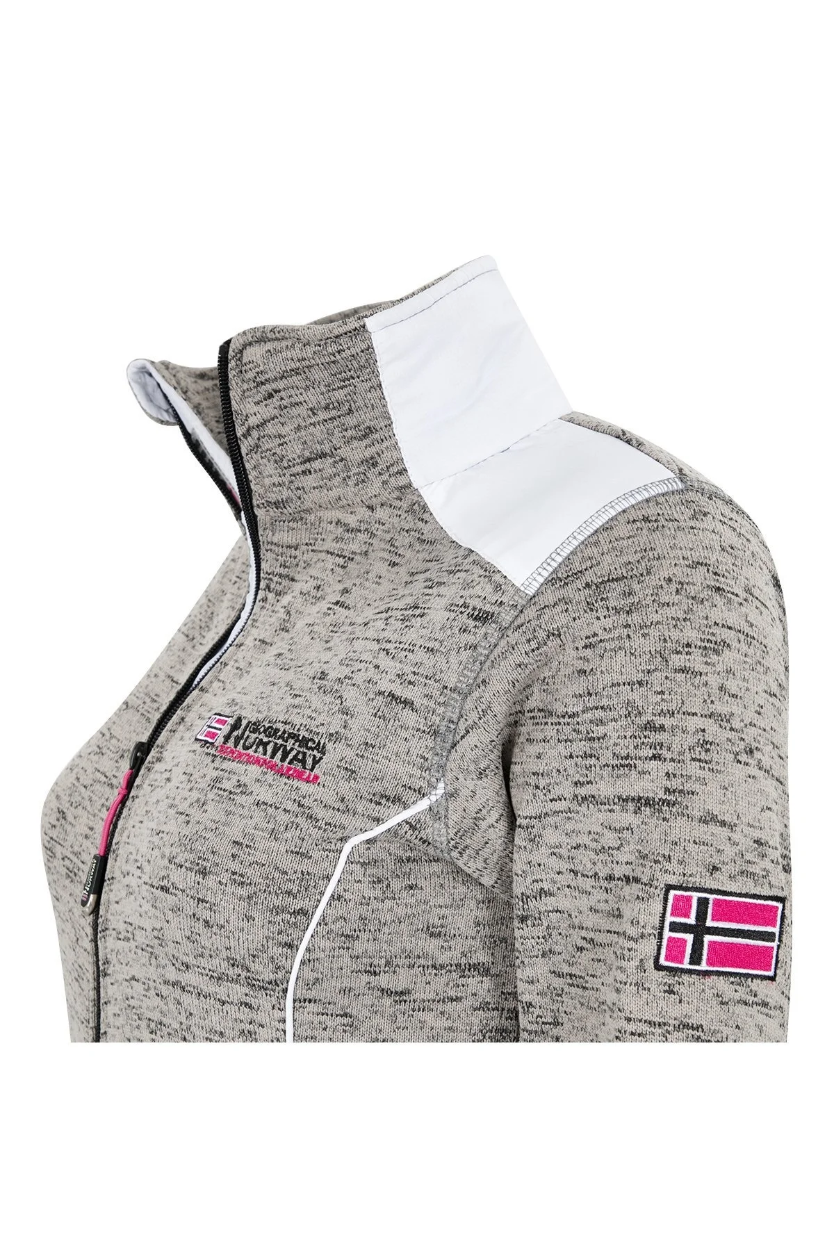 Norway Geographical Logolu Soğuğa Karşı Dayanıklı Dik Yaka Bayan Polar TINA GRİ - 5