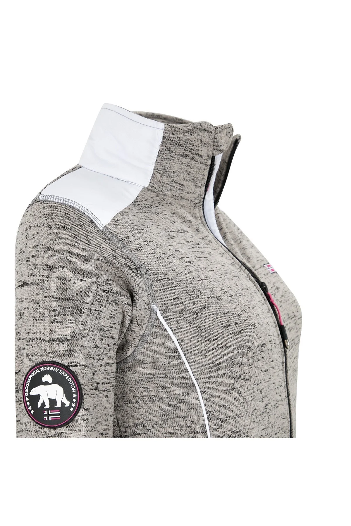 Norway Geographical Logolu Soğuğa Karşı Dayanıklı Dik Yaka Bayan Polar TINA GRİ - 6