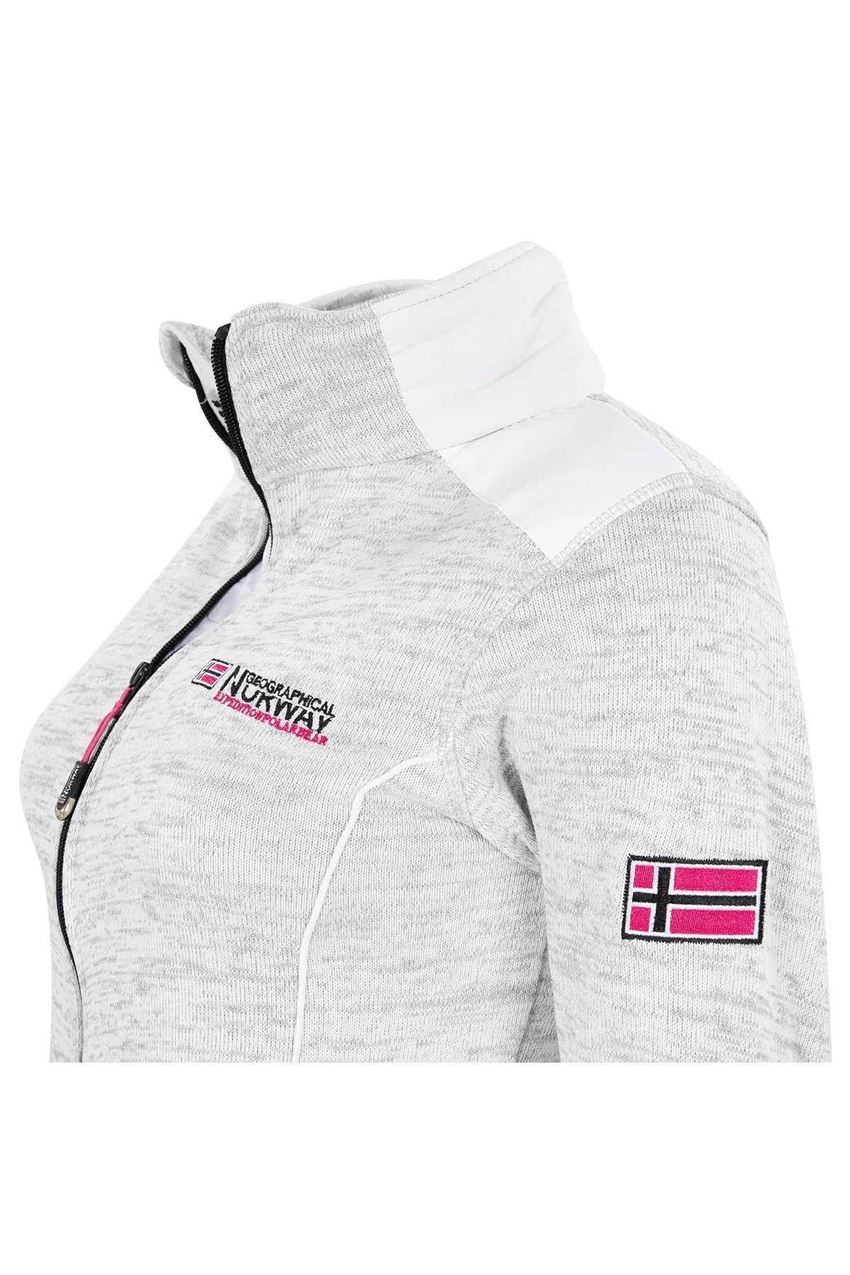 Norway Geographical Logolu Soğuğa Karşı Dayanıklı Dik Yaka Bayan Polar TINA BEYAZ - 4