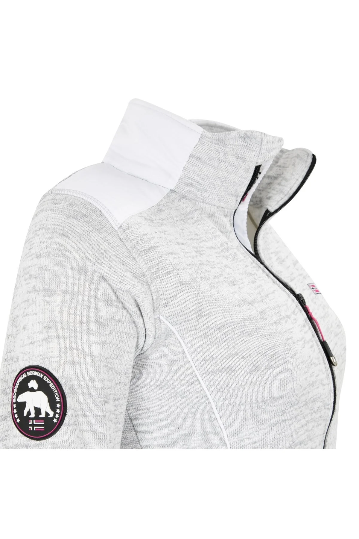 Norway Geographical Logolu Soğuğa Karşı Dayanıklı Dik Yaka Bayan Polar TINA BEYAZ - 5