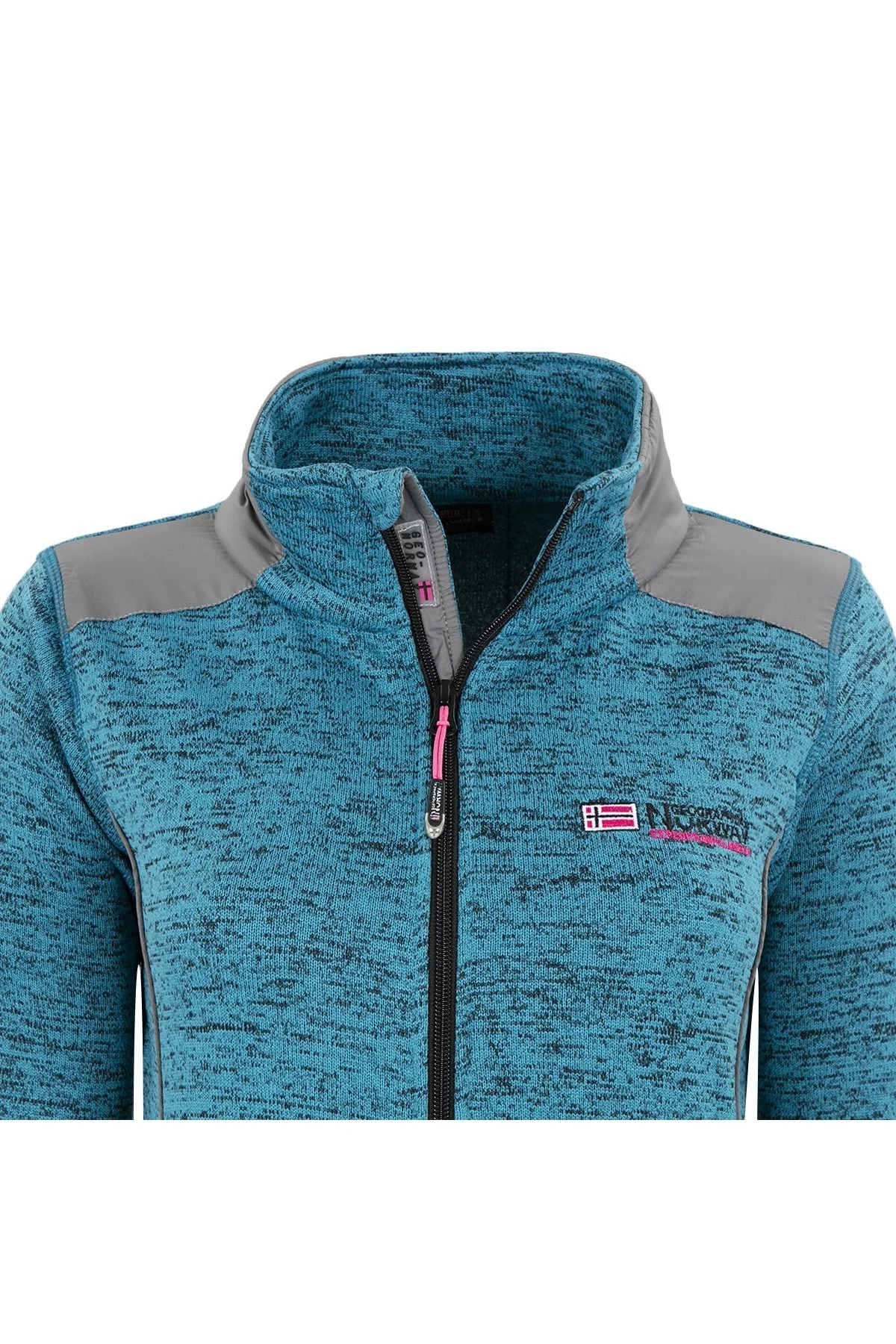 Norway Geographical Logolu Soğuğa Karşı Dayanıklı Dik Yaka Bayan Polar TINA AÇIK MAVİ - 3