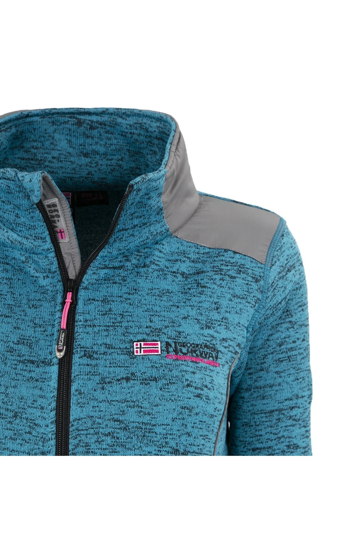 Norway Geographical Logolu Soğuğa Karşı Dayanıklı Dik Yaka Bayan Polar TINA AÇIK MAVİ - 4