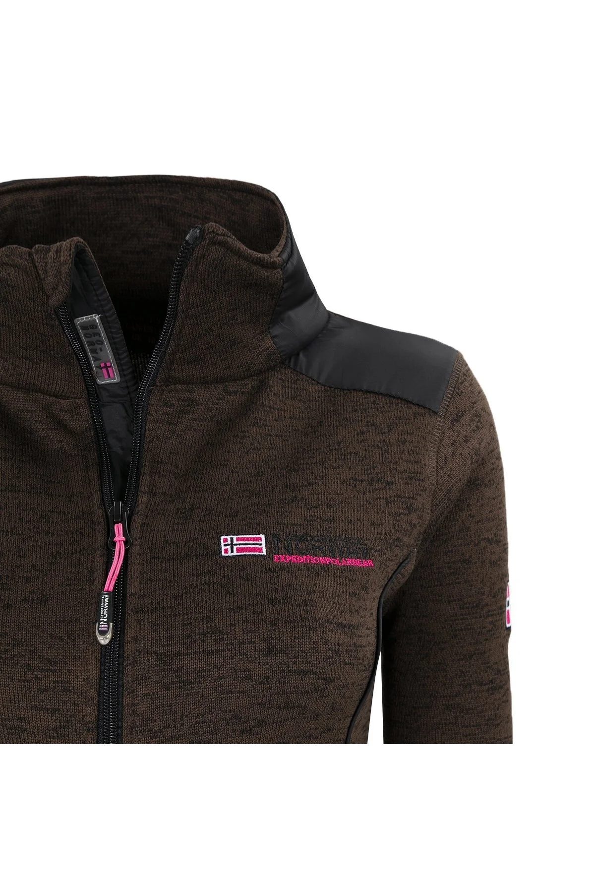 Norway Geographical Logolu Soğuğa Karşı Dayanıklı Dik Yaka Bayan Polar TINA KAHVE - 4