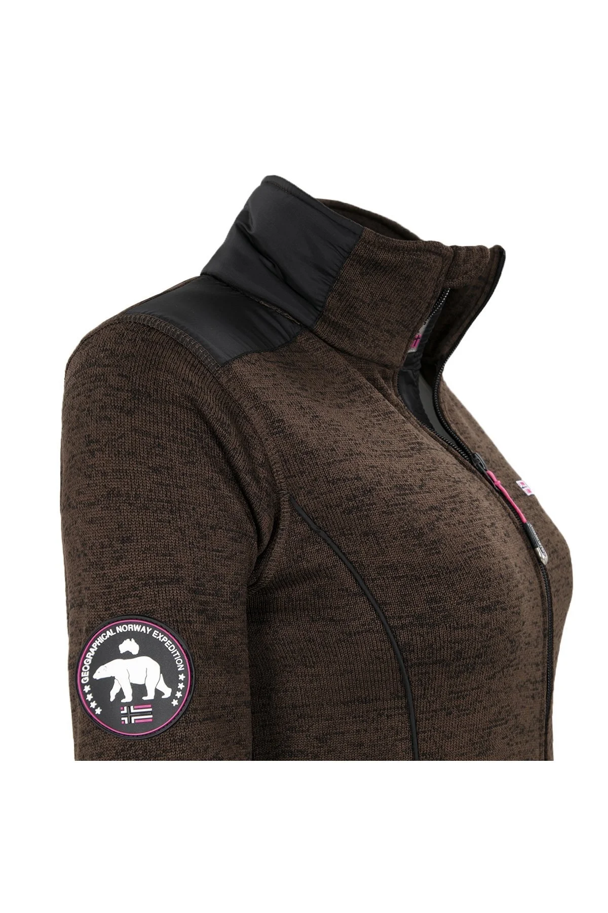 Norway Geographical Logolu Soğuğa Karşı Dayanıklı Dik Yaka Bayan Polar TINA KAHVE - 5